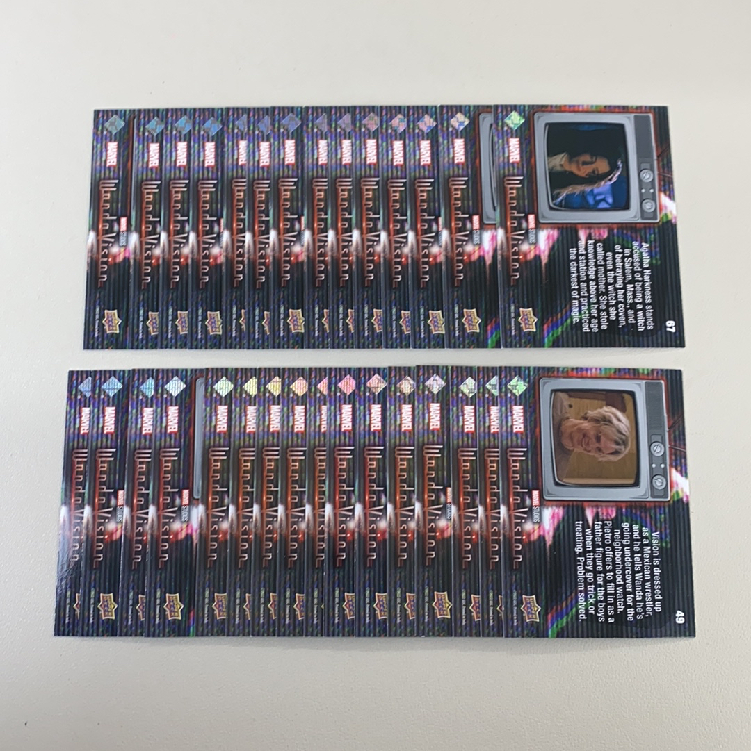 【弈卡代拍】2022 Upper Deck MARVEL WANDA VISION UD 漫威 旺达与幻视 红熔岩折 紫方块折 打包 卡品如图 凑套必备 无理