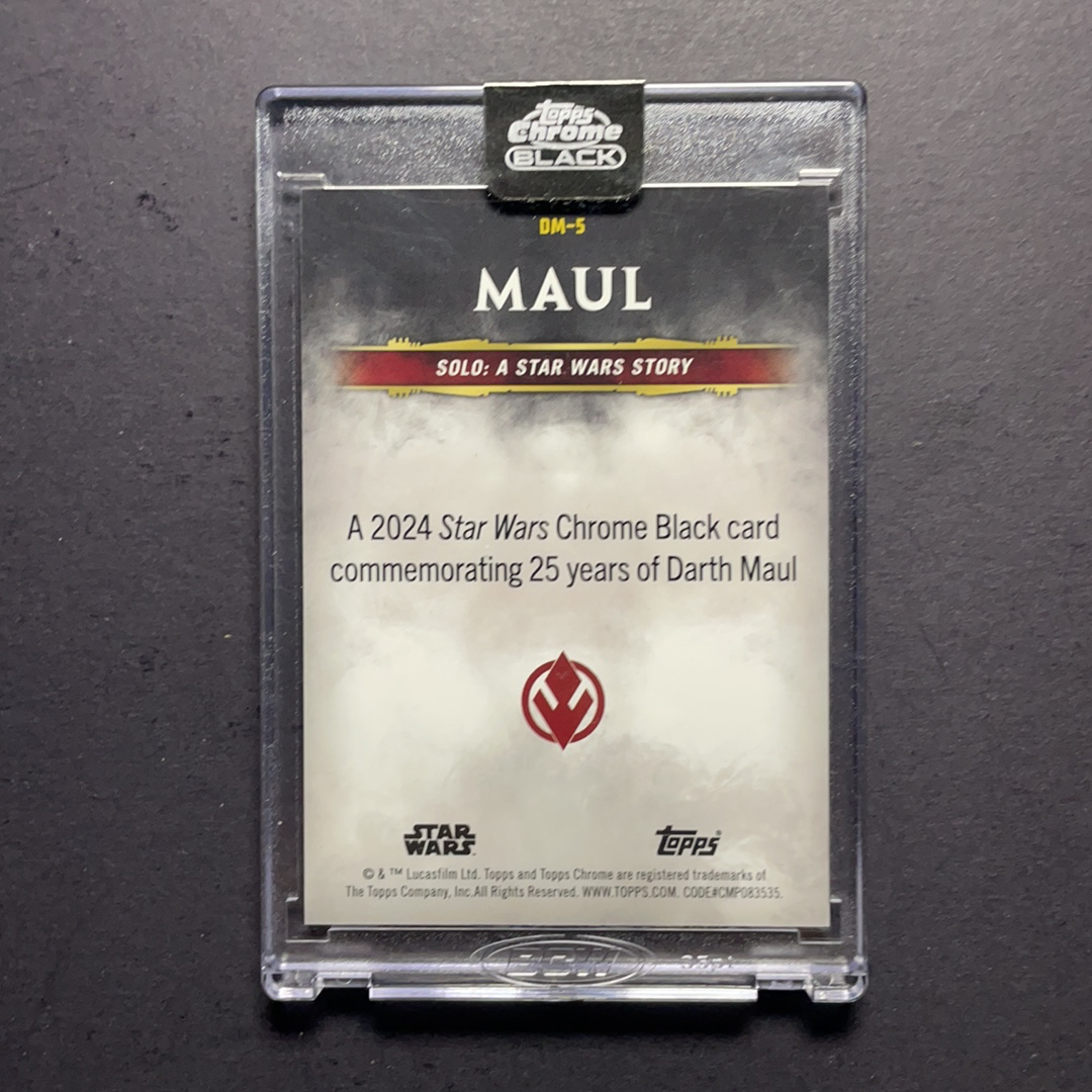 2025 Topps Star Wars 星球大战 达斯摩尔25周年纪念特卡 比例插放原封砖特卡 序号如图2 2024 Topps Chrome星战影视Black黑盒系列