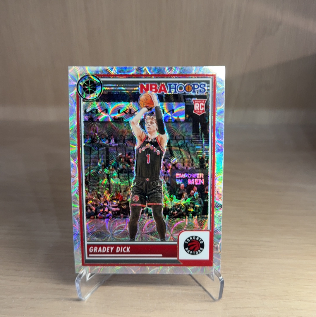 2023-24 Panini NBA Hoops Gradey Dick RC 【免费代卖】猛龙 新秀 RC 格雷迪 迪克 银折 圈圈折 折射 专收必备 值得收藏!!
