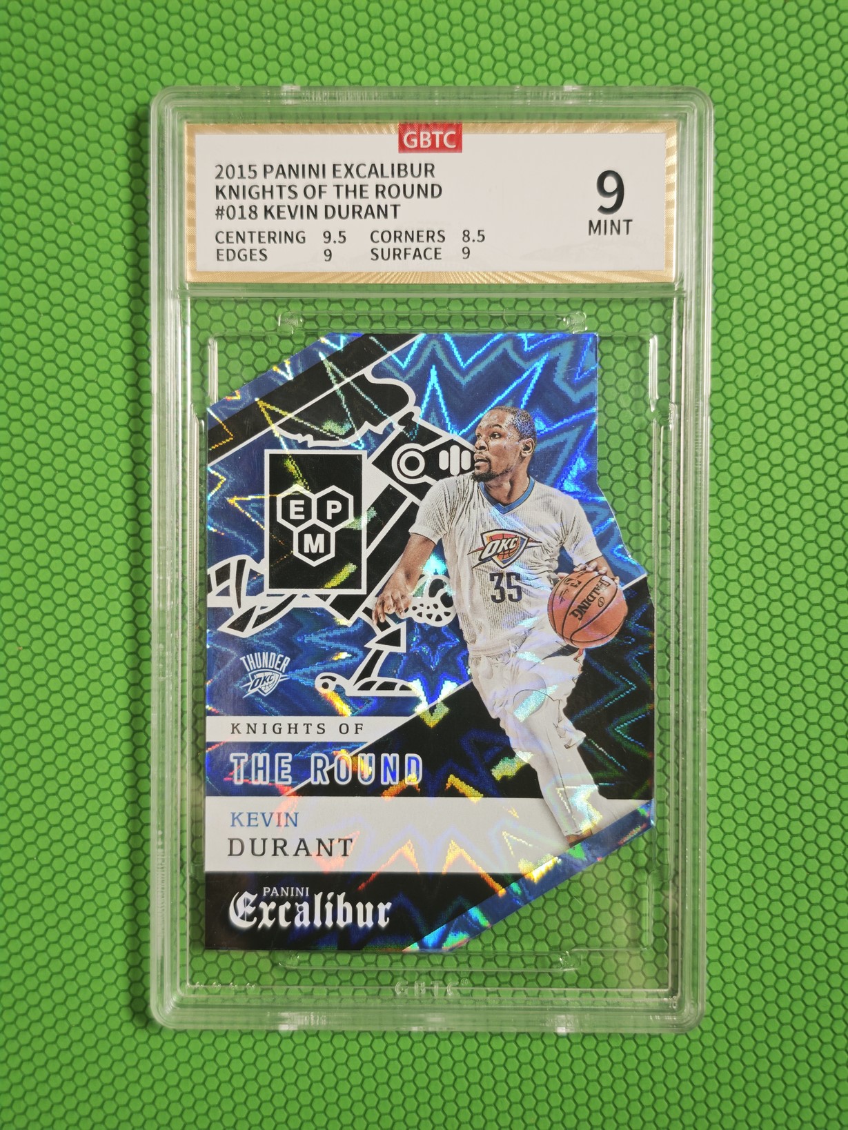 2015-16 Panini Excalibur Kevin Durant 雷霆 火箭 凯文杜兰特 KD死神 圣剑系列圆桌骑士切割特卡 箱货SSP!!和Kaboom同款折射效果 专收不要错过