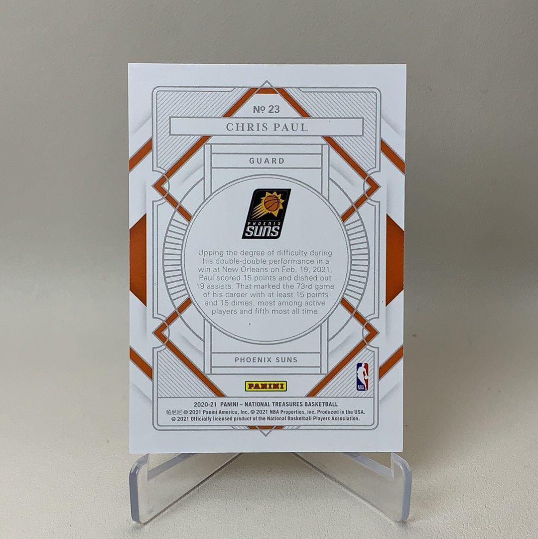 【弈卡代拍】2020-21 Panini National Treasures 国宝系列 Chris Paul 厚卡 小金块 橙折 克里斯·保罗 太阳队 56/99编 品相如图 凑套必备 Lee总