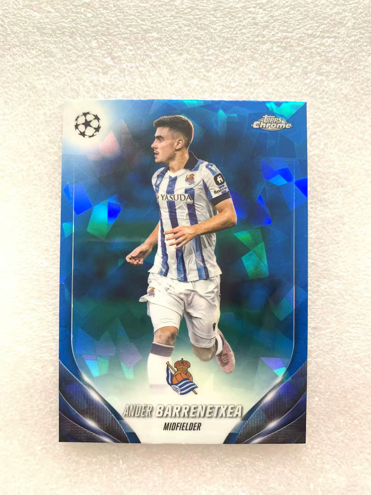 2024 Topps Chrome Ander Barrenetxea 欧战蓝宝石 皇家社会 巴雷内切亚 蓝碎冰折 折射