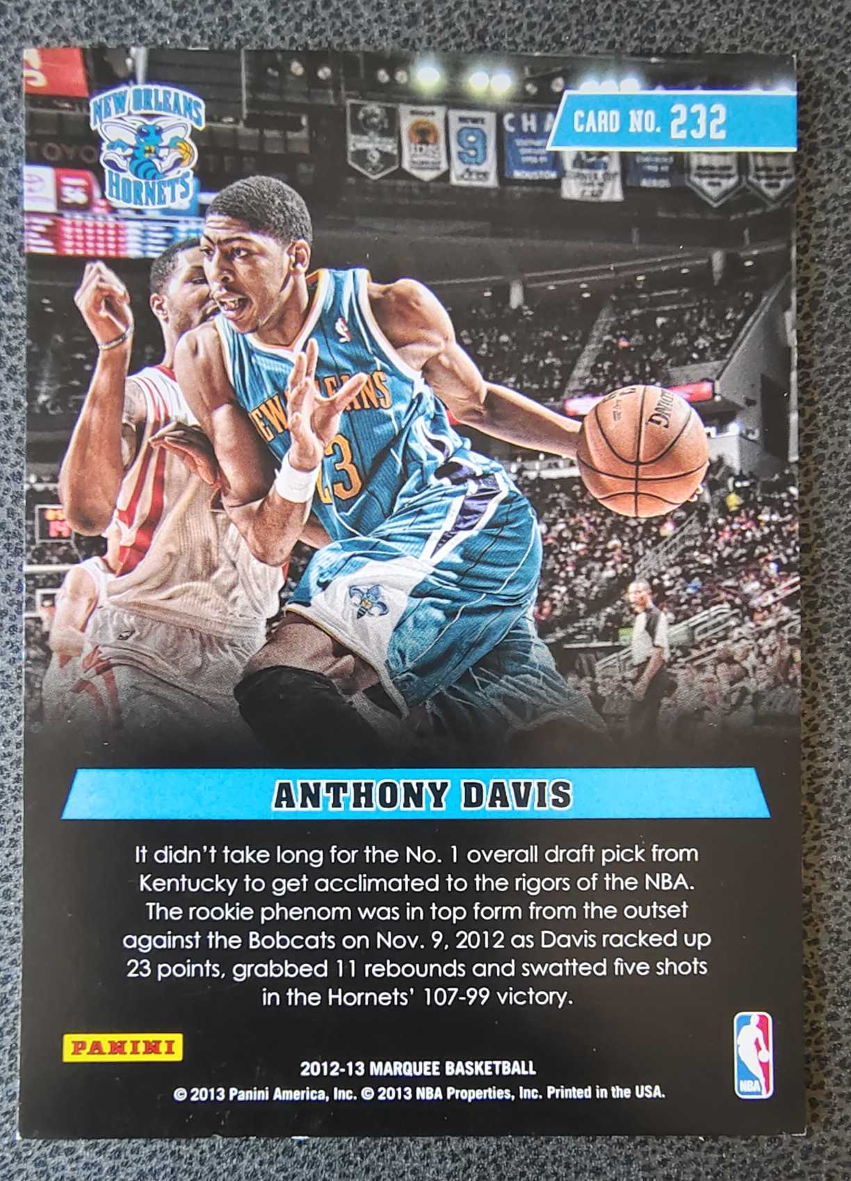 新奥尔良 黄蜂队 安东尼 戴维斯 Anthony Davis 浓眉哥 2012-13 marquee新秀卡带队 有点厚 有白边 10张打包 卡品如图