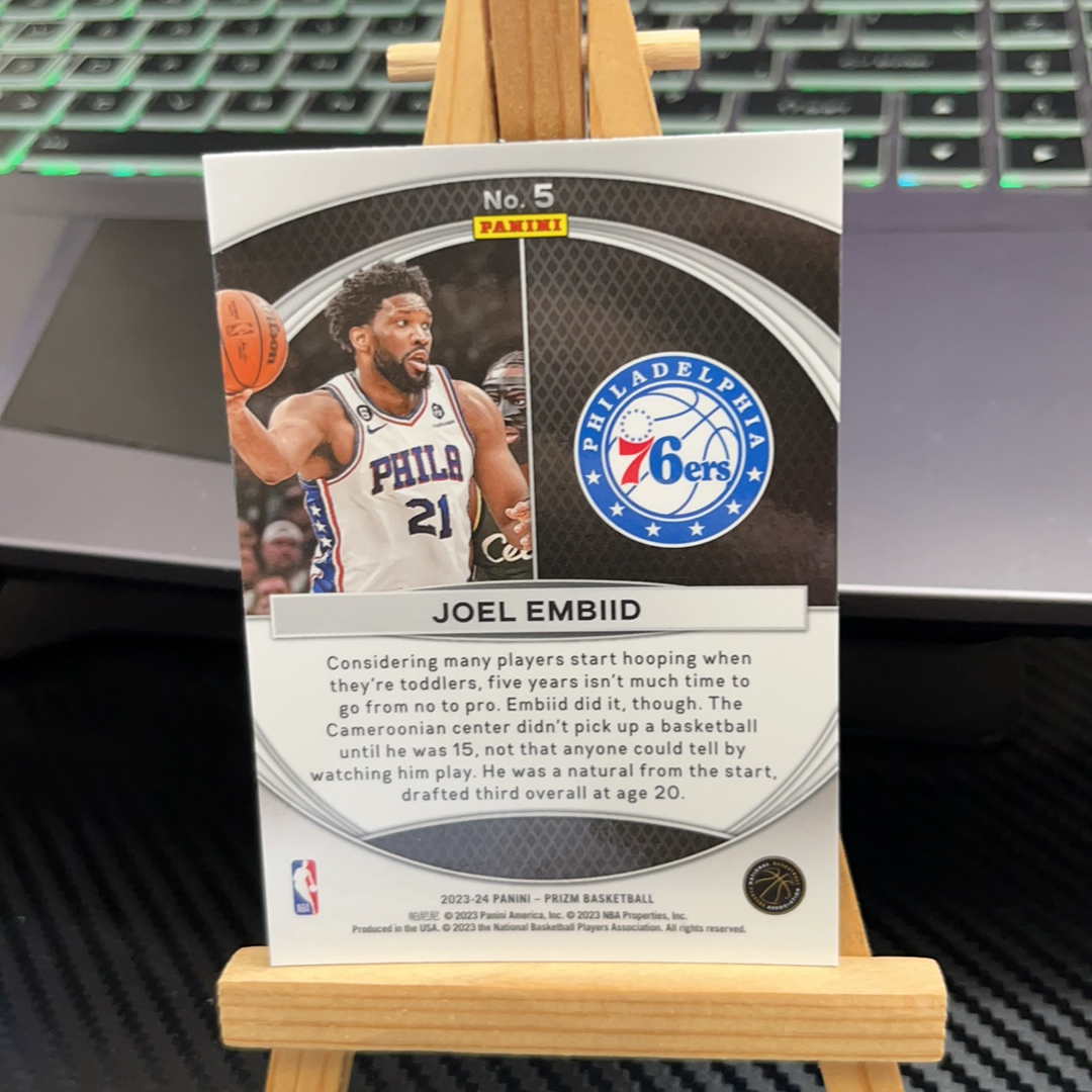 2023-24 Panini Prizm Joel Embiid 乔尔 恩比德 76人 prizm系列 特卡 pz 卡品如图 凑图必备 值得收藏!免费代卖!