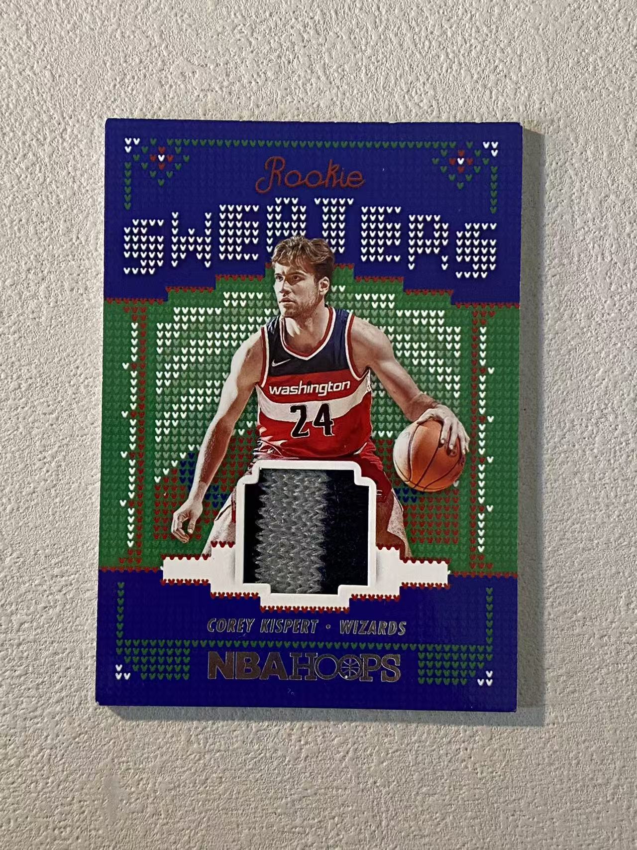 2021-22 Panini NBA Hoops Corey Kispert RC 奇才 新秀rc 基斯珀特 毛衣 球衣 物料 收藏必备