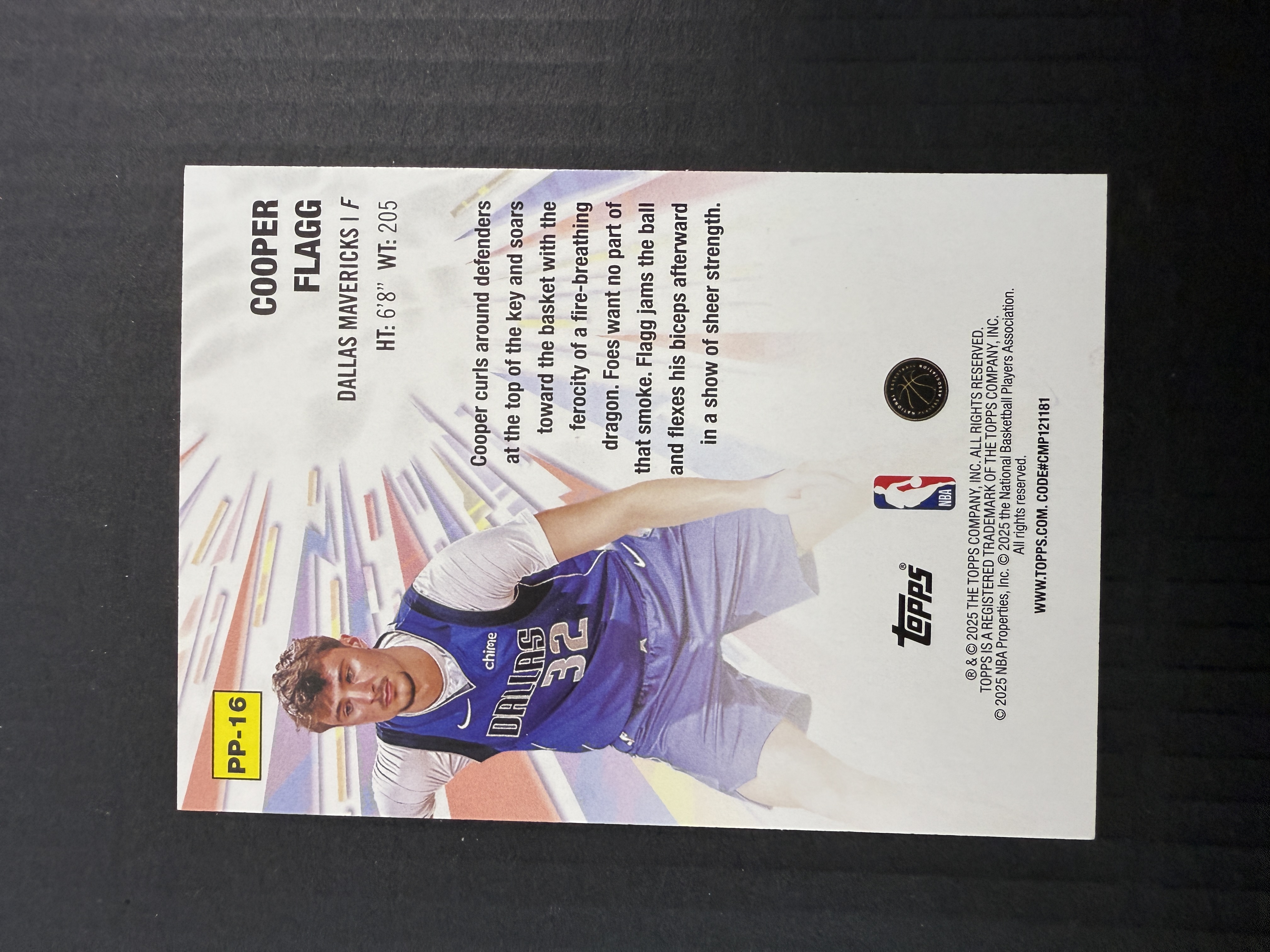 【GOAT山羊拍卖】航 2025-26赛季 topps系列 弗拉格 flagg 新秀power特卡 少见 独行侠超新星 品相如图