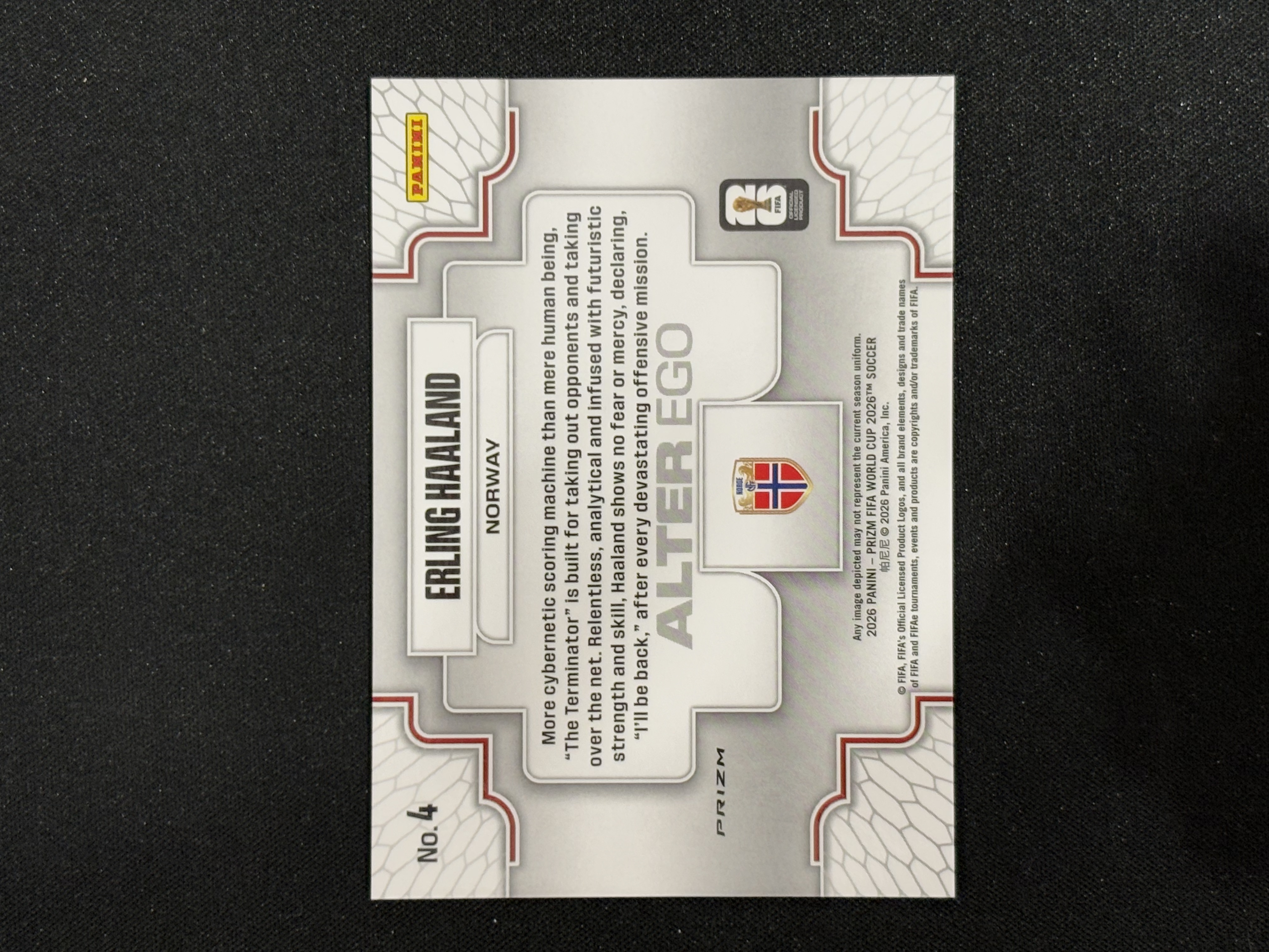 2026 Panini Prizm World Cup Erling Haaland FIFA 世界杯 挪威 哈兰德 alter ego 大比例 瑕疵如图 - GK