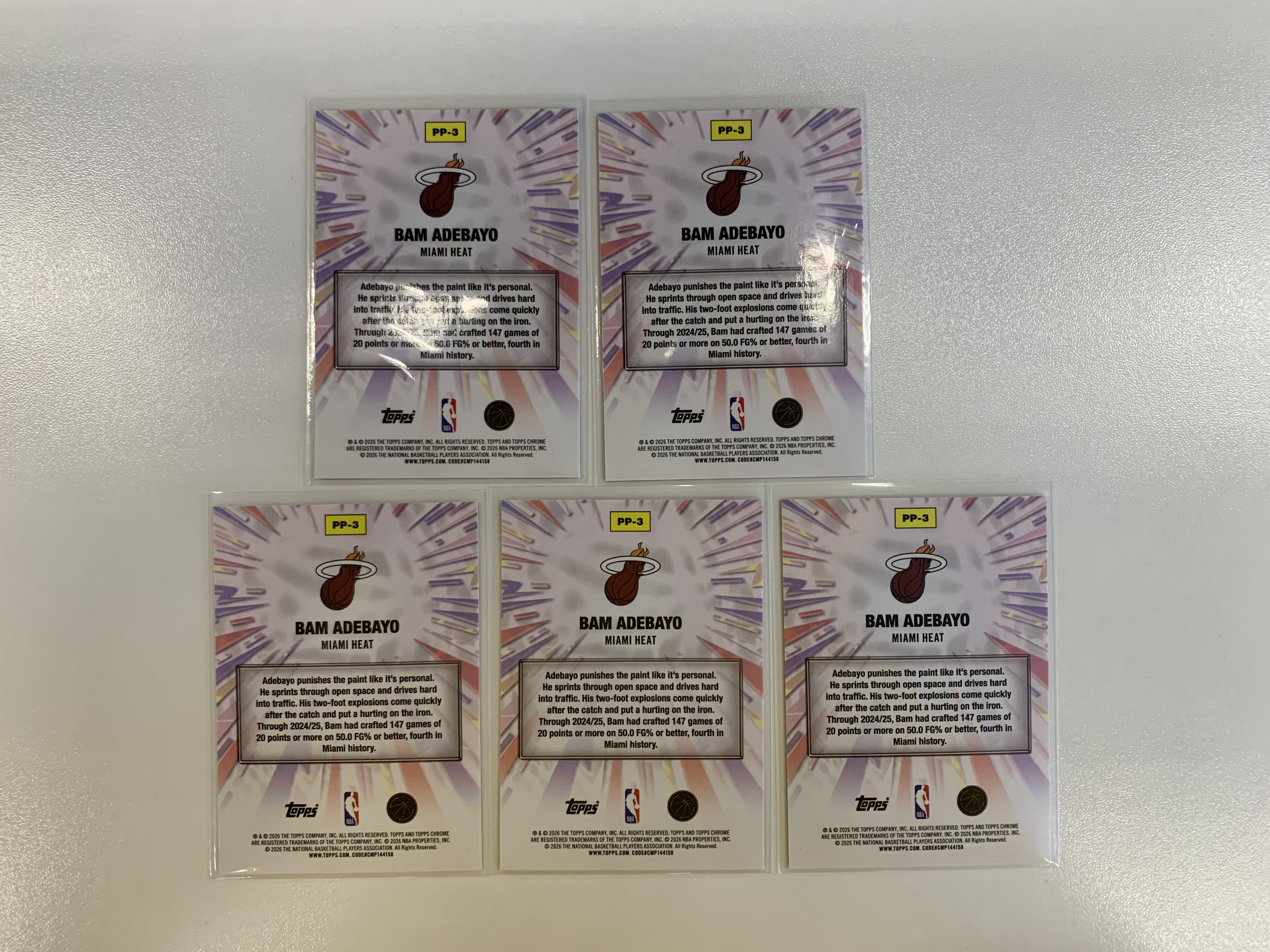 2025-26 Topps Chrome Update Bam Adebayo 热火 巴姆 阿德巴约 Power Players 特卡打包 ALG