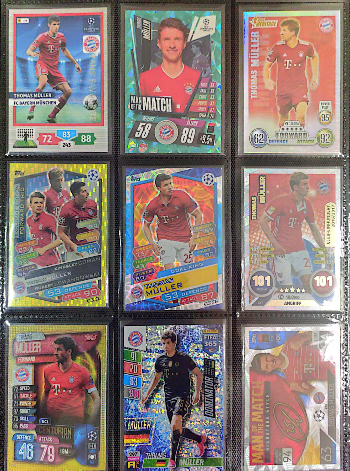 Thomas Muller 托马斯穆勒 游戏版 折射lot 18张不重复 二娃 拜仁 德国 世界杯金靴 部分卡市面罕见 不保卡品 通行 专收必备