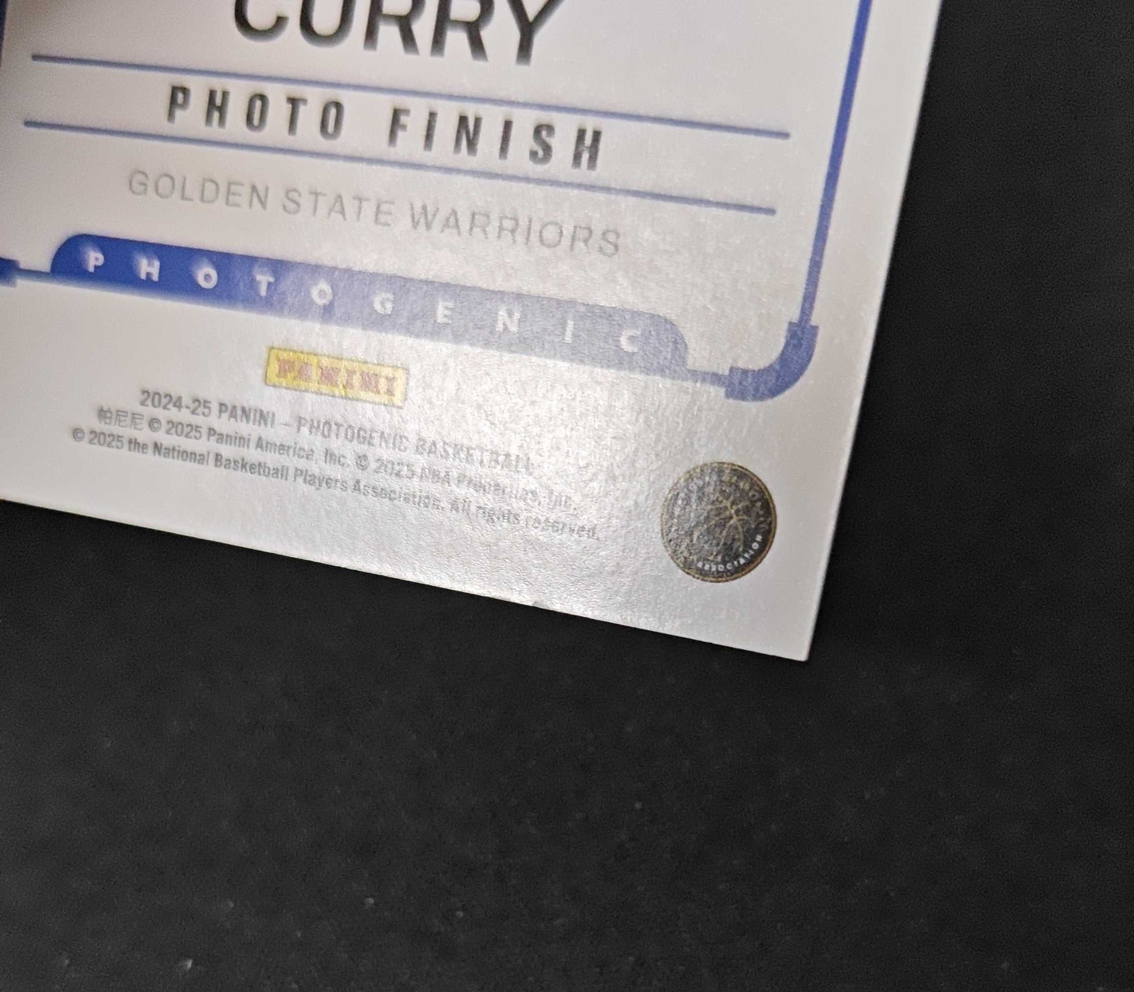 2024-25 Panini Photogenic Stephen Curry 【SC拍卖】上镜 勇士 斯蒂芬 库里 终结技 特卡 瑕疵如图收藏必备(sun哥)