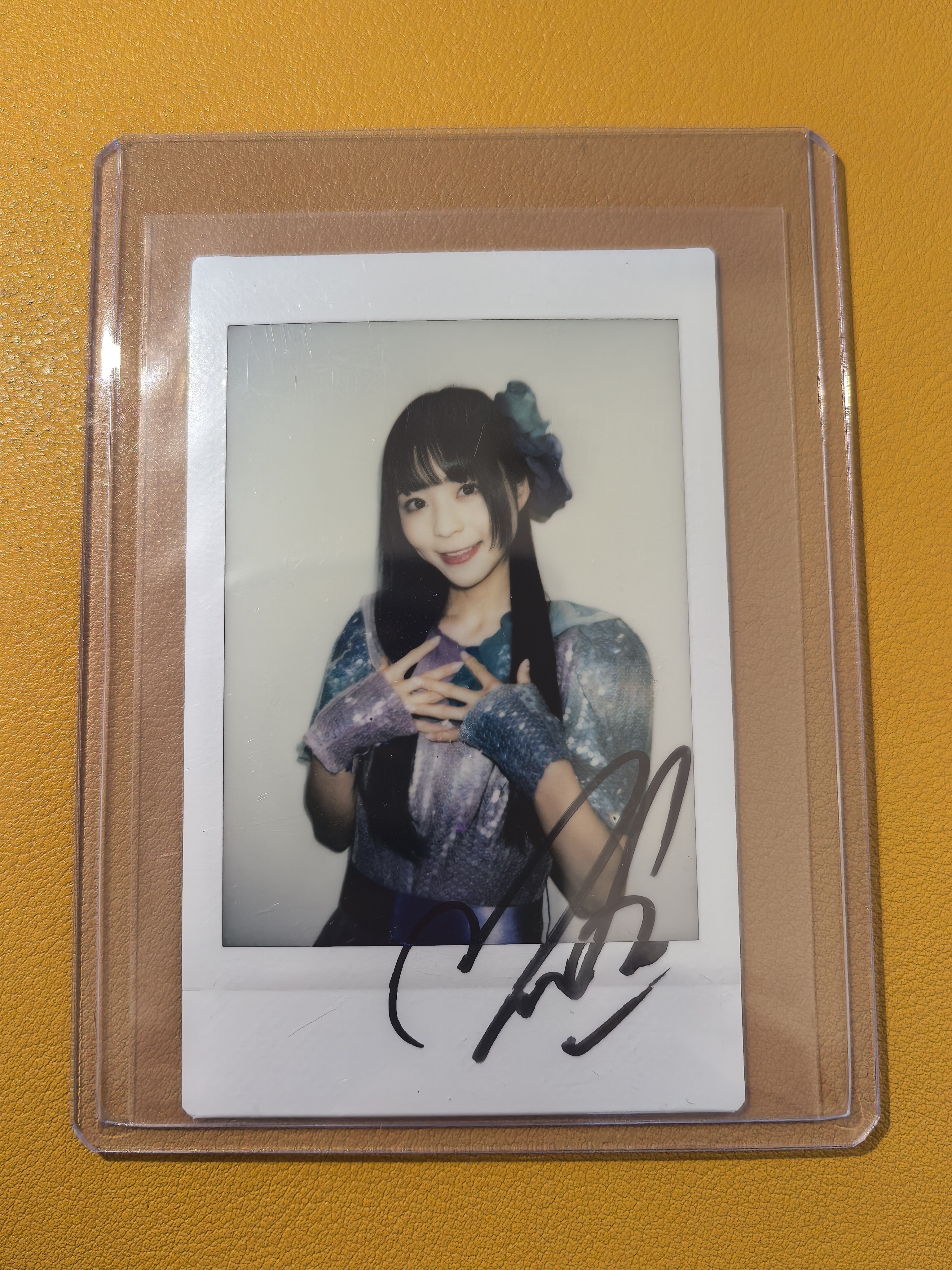 日本偶像艺人【日本代购】拍立得手绘卡签完美签字 实卡超好看绝版稀有美女车模妹卡