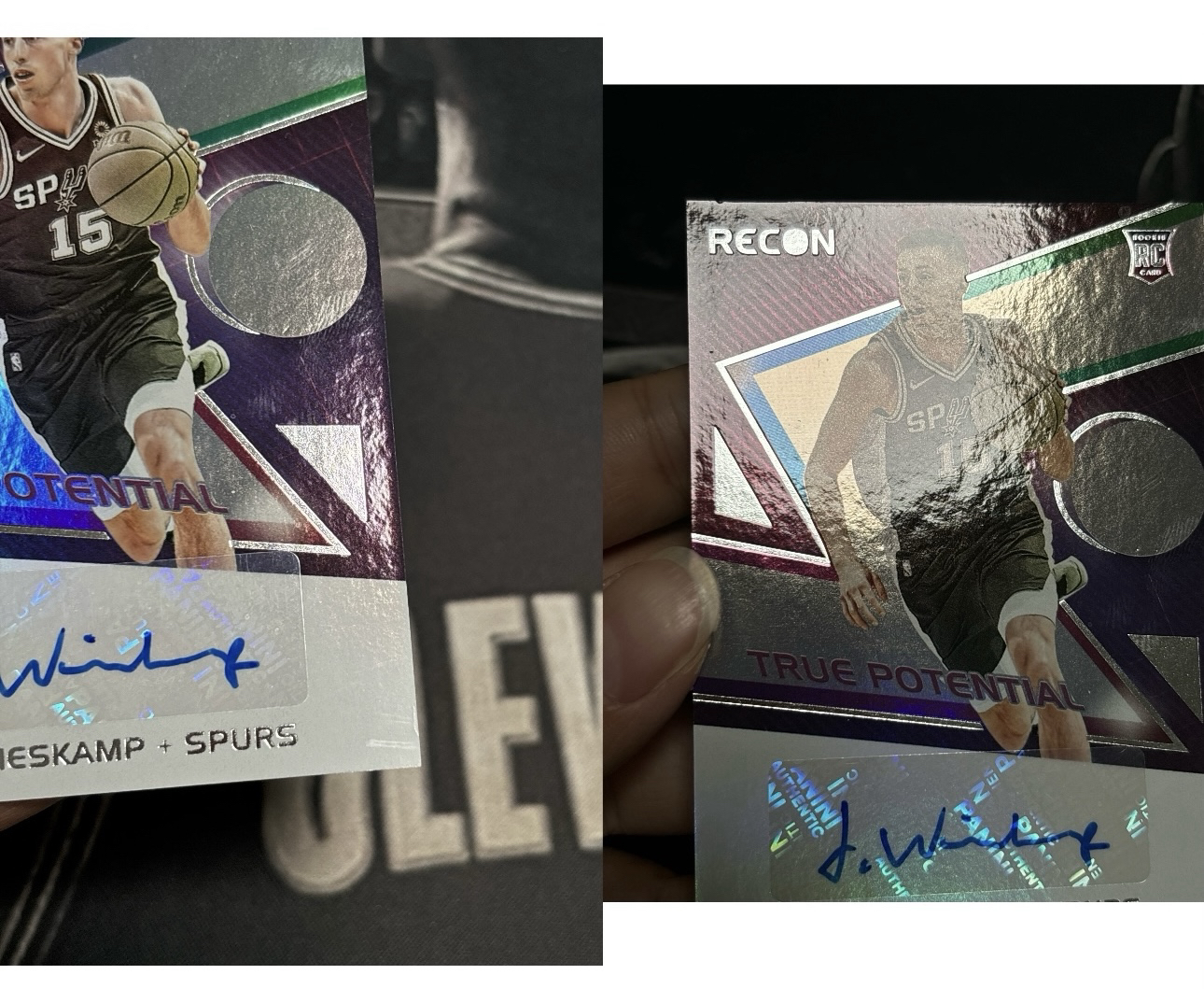 2020-21 Panini Recon Joe Wieskamp 《快乐卡舍接寄拍》马刺 乔 维斯坎普 新秀 折射 签字墨迹清晰 recon系列 瑕疵见图 投资收藏必备