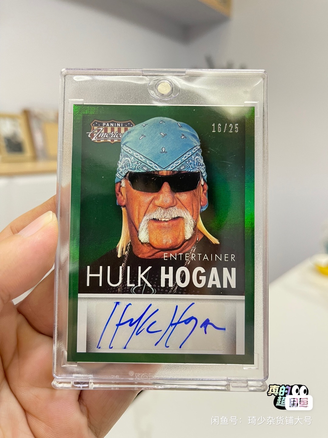 2015 Panini EPOCH Hulk Hogan 2015 帕尼尼 WWE 明星 摔跤选手 胡克·霍根 亲笔签名 帕尼尼 出品 稀有绿折 低编25编 16/25
