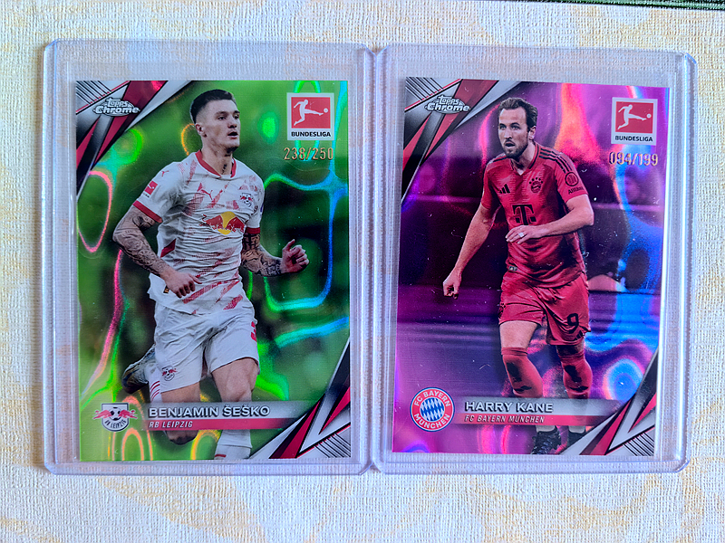 2025 Topps Chrome 德甲 哈里·凯恩 谢什科 熔岩折 199编 250编 拜仁 莱比锡 实卡精美