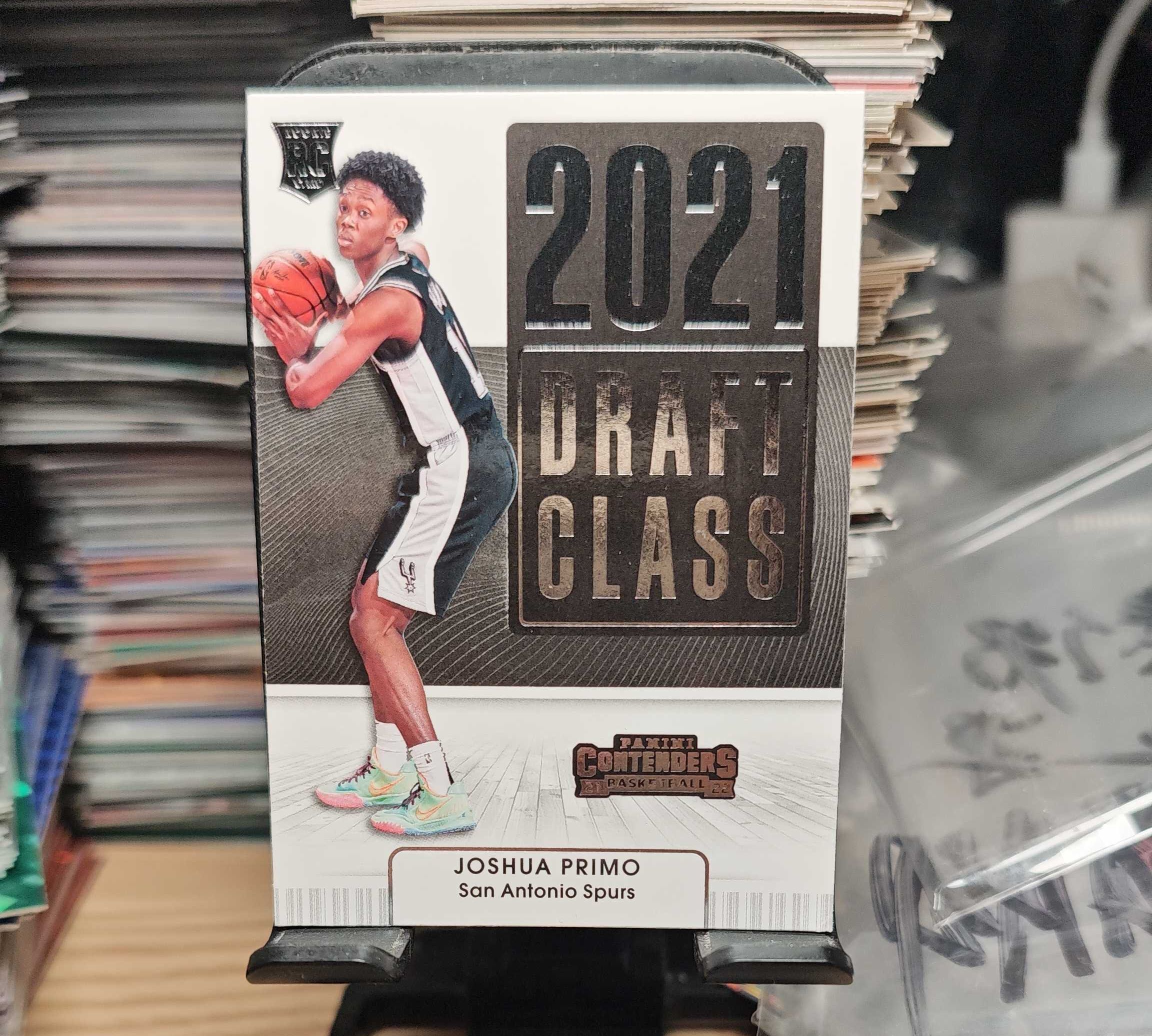 2021-22 Panini Contenders Joshua Primo RC 马刺新秀普里莫，球票选秀特卡，潜力新秀，未来可期，卡品瑕疵如图