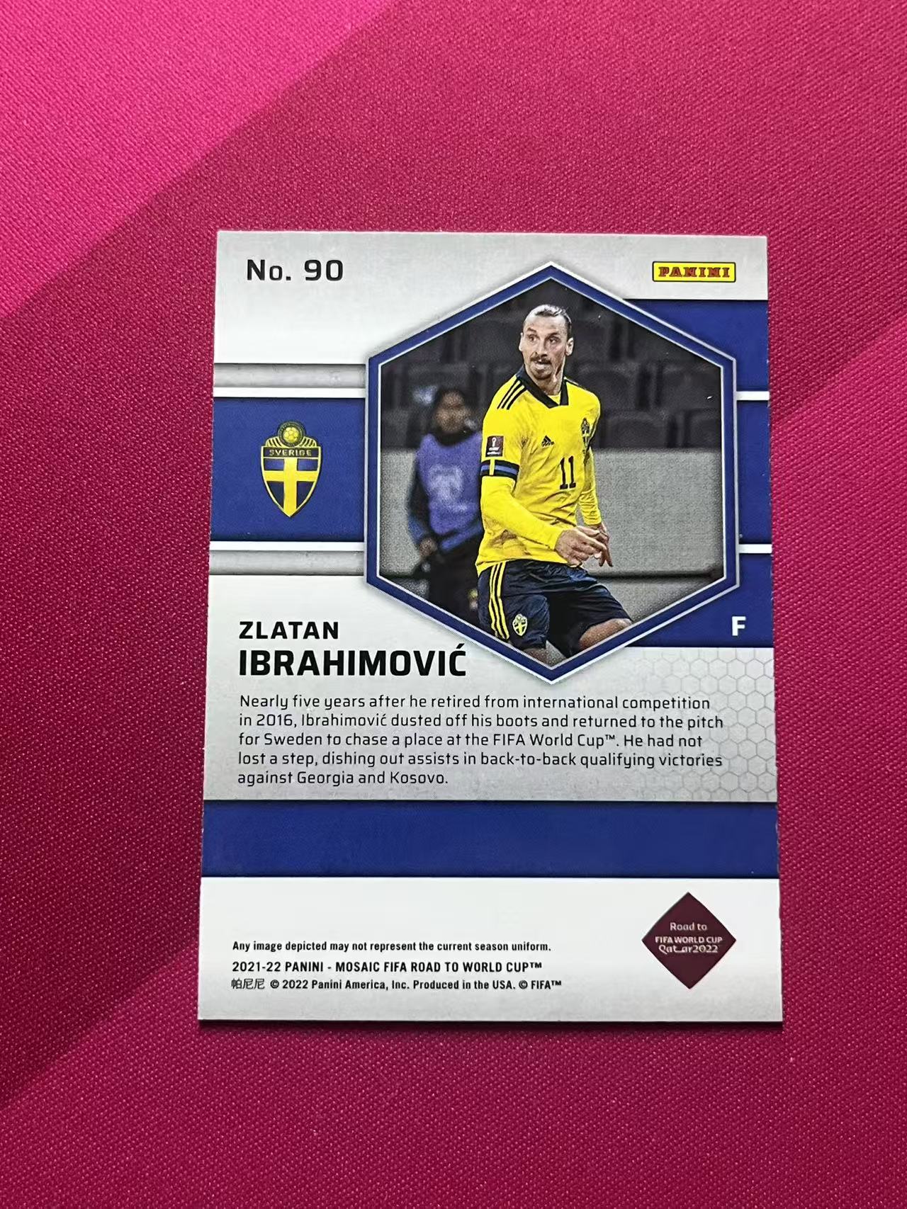 2021-22 Panini Mosaic FIFA Zlatan Ibrahimovic #90 伊布拉希莫维奇 瑞典 马赛克 世界杯 AC米兰 伊布 曼联 世界杯马赛克 B211