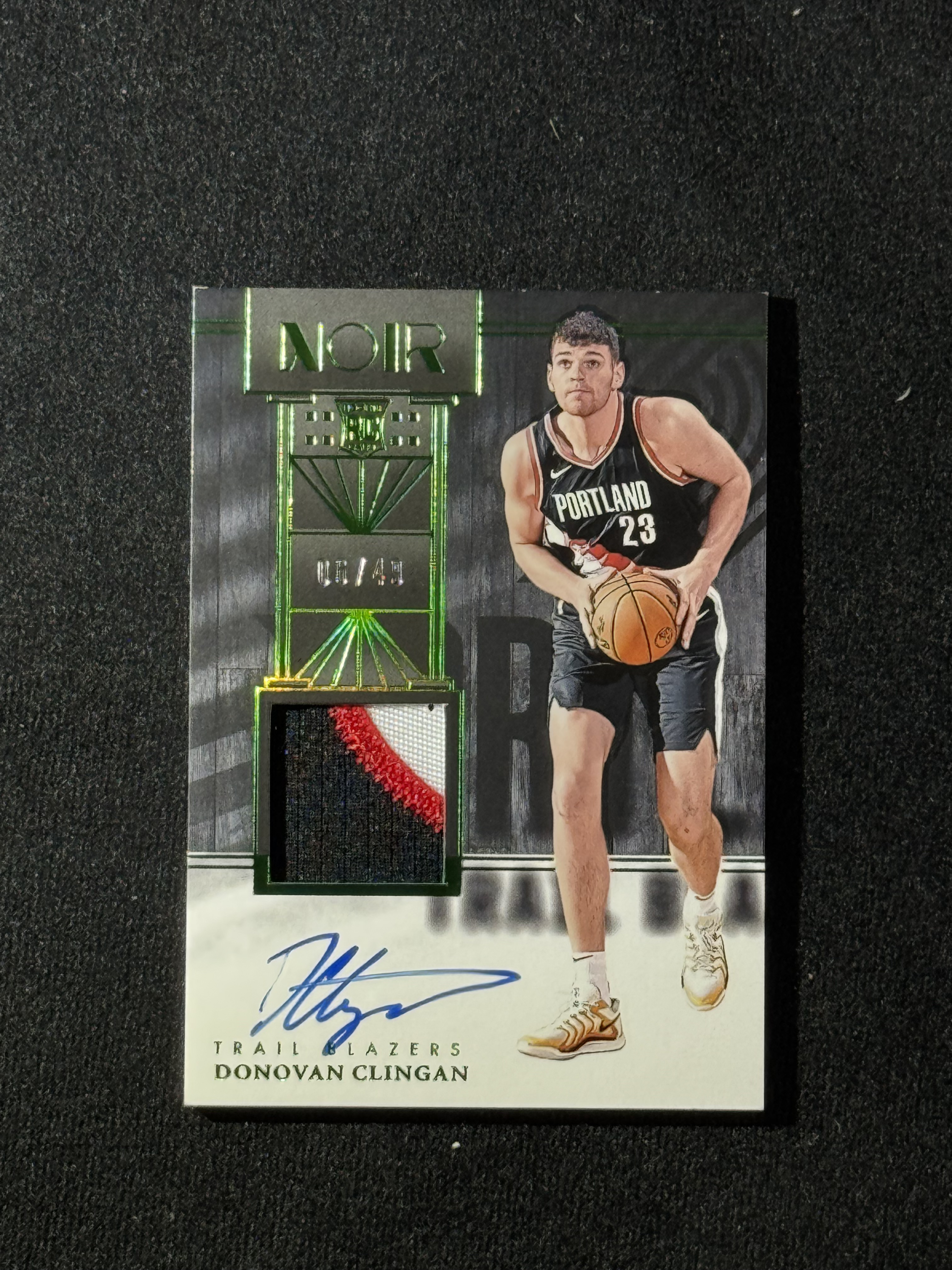 2024-25 Panini Noir Donovan Clingan RC 【扎克代卖】诺尔 开拓者新秀 杨瀚森队友 多诺万 克林根 99编 实卡好看 瑕疵如图 福盒 猪脚饭