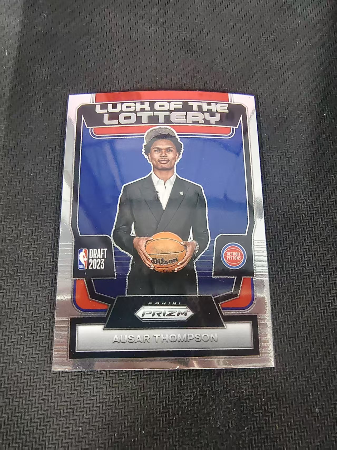 【可合并,不累计】2023-24 Panini Prizm Ausar Thompson 活塞 新秀RC 奥萨尔汤普森 乐透秀定裝特卡 PZ 划痕 边角瑕疵 介意勿拍 #3