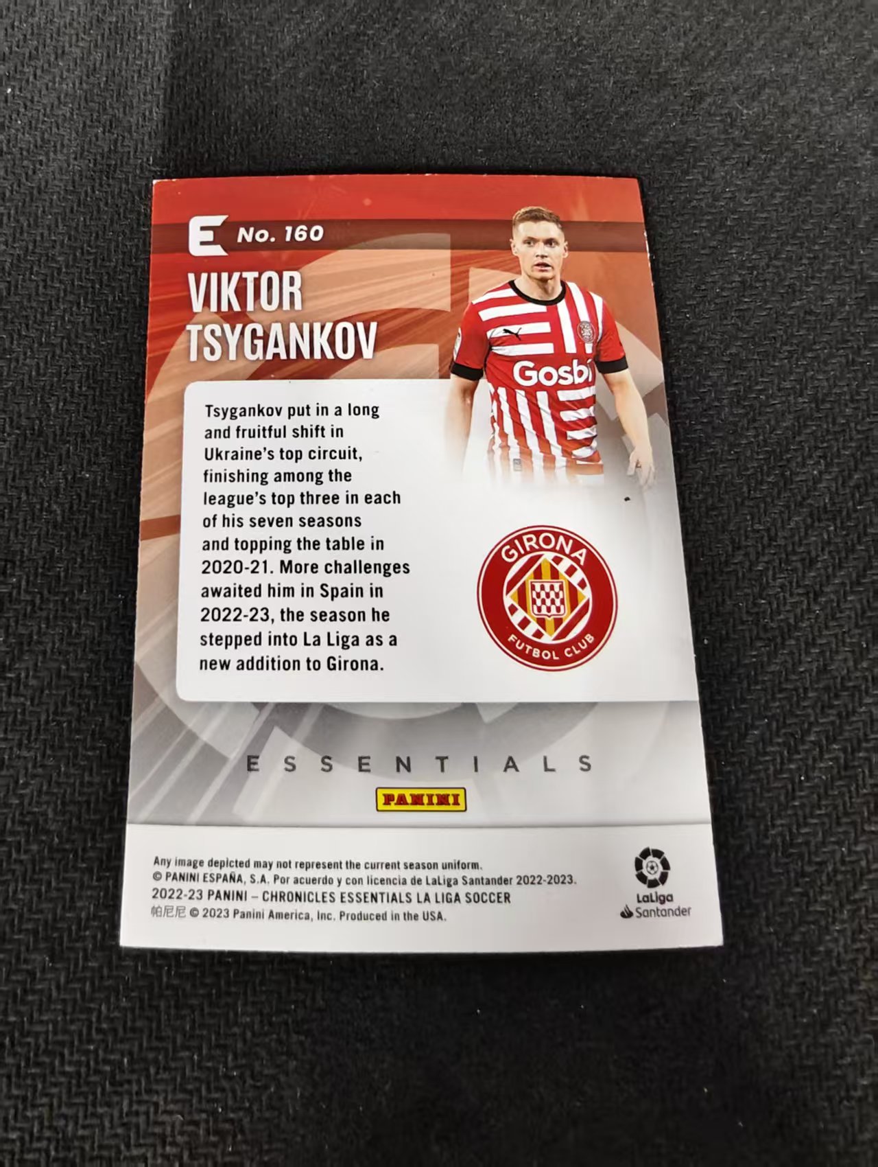 【可合并,不累计】2022-23 Panini Chronicles Viktor Tsygankov 齐甘科夫 赫罗纳 编年史 折射 划痕 边角瑕疵 #160