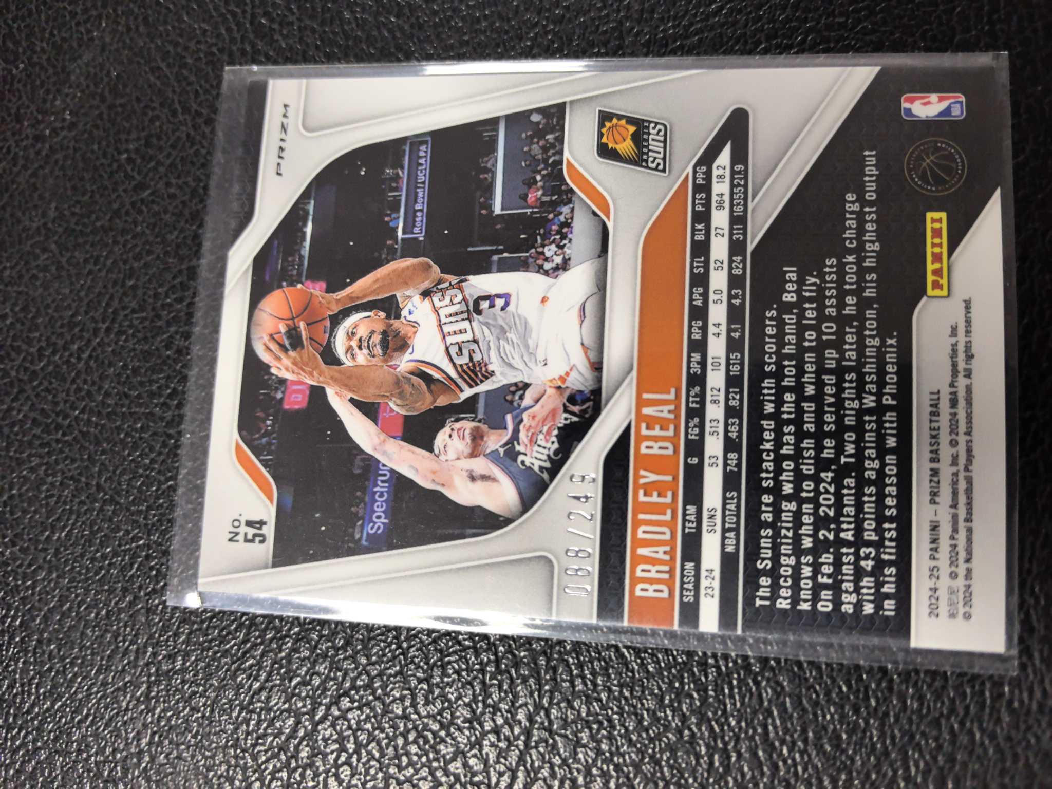 2024-25 比尔 249编 太阳 快船 银折 波纹折 prizm 10-7