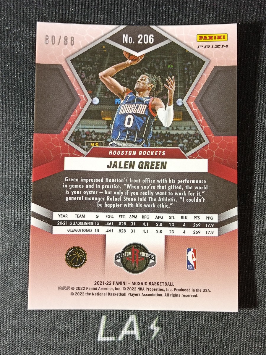 Big Body Benz I Used To Be Dusty Jalen Green 【LA拍卖】21-22 Panini Mosaic Jalen Green 马赛克 火箭 独角兽 天赋上乔下科 杰伦 格林 RC Rookie
