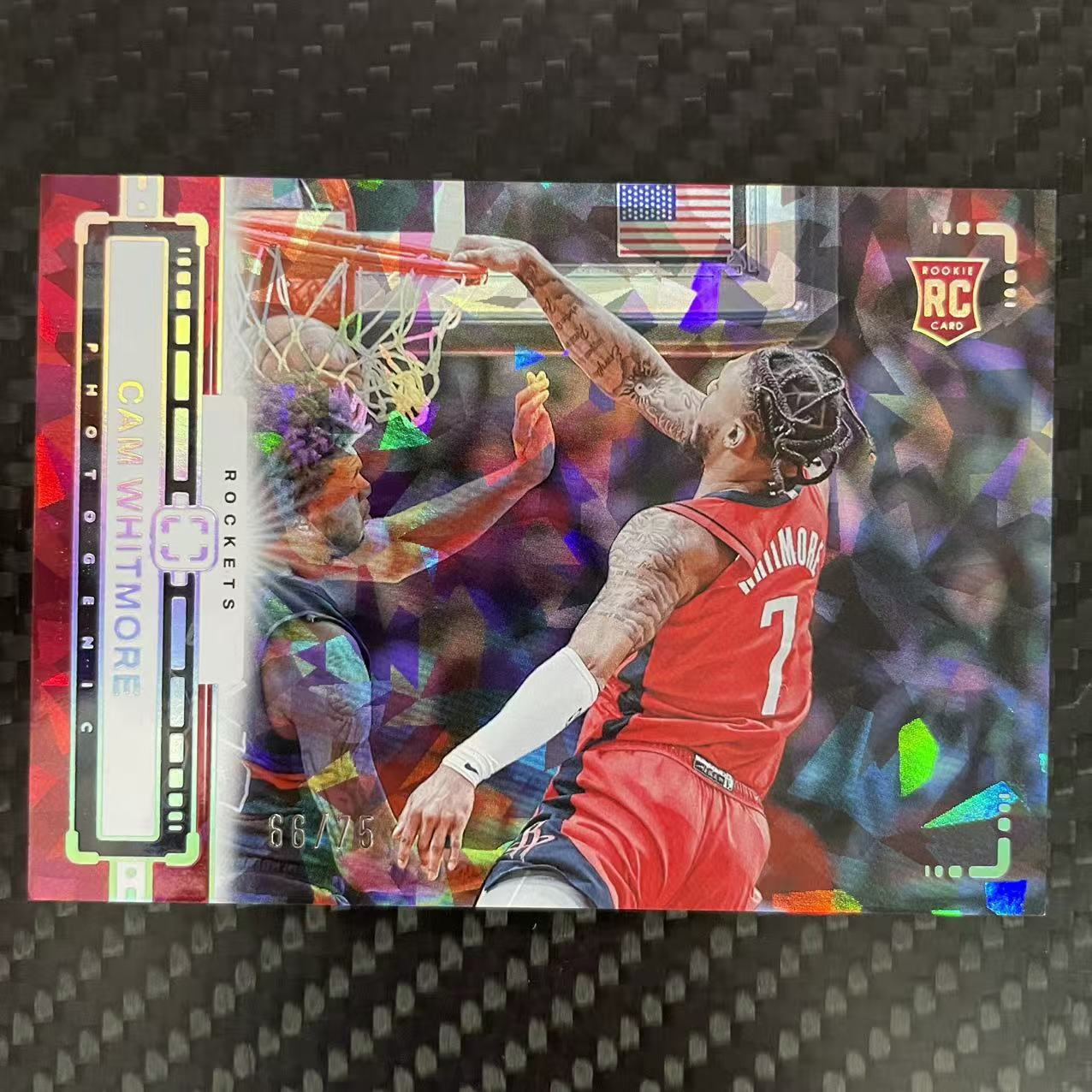 2023-24 Panini Photogenic Cam Whitmore RC 【杰克森拍卖】卡姆 惠特莫尔 火箭 新秀 75编 碎冰折 雕哥