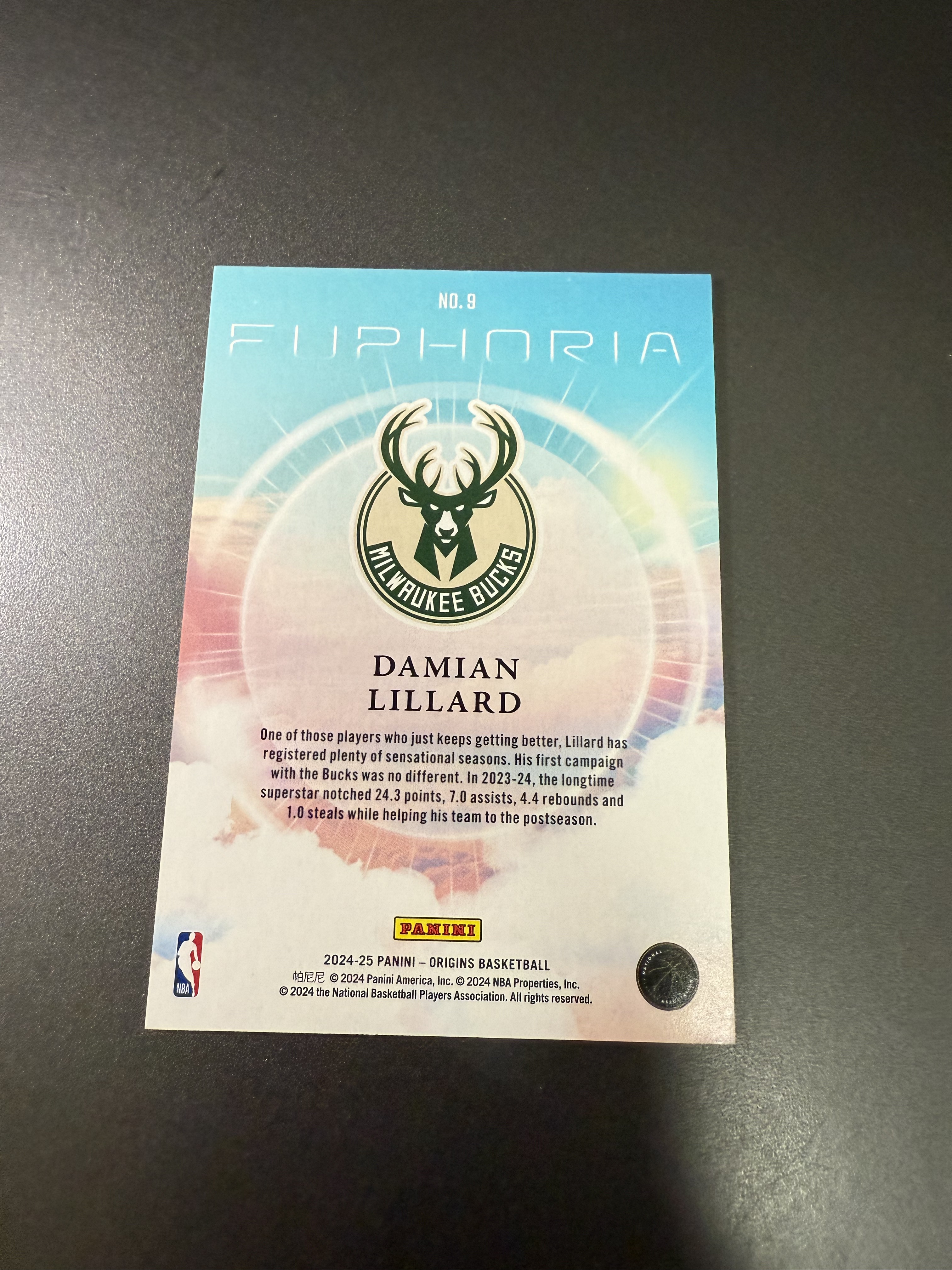 2024-25 Panini Origins Damian Lillard 达米安 利拉德 起源 粉折 99编 利指导 什