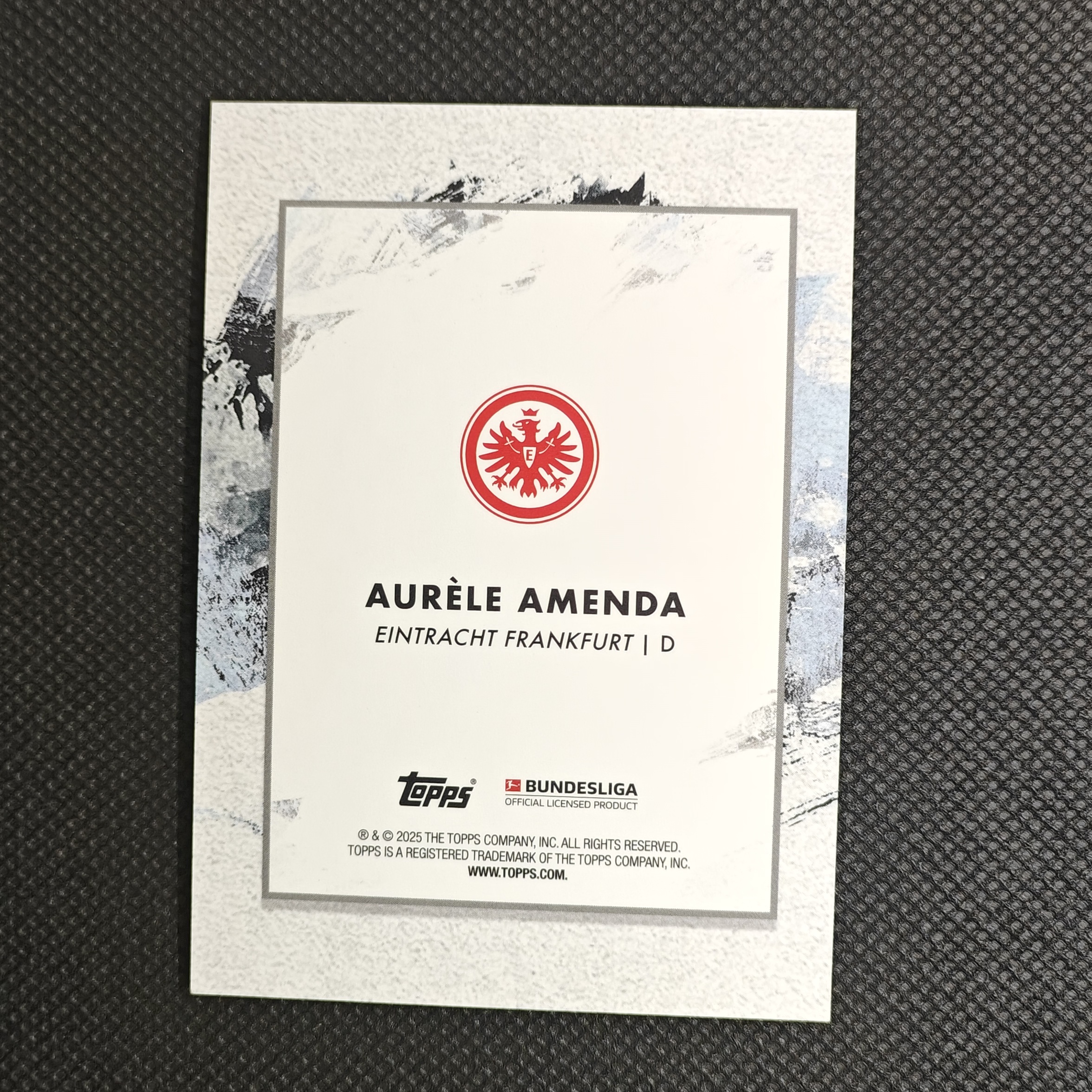 2025 Topps Inception Aurele Amenda RC 团长#德甲 盗梦空间 法兰克福 新秀 奥雷勒 阿门达 base 不保卡品细节看图