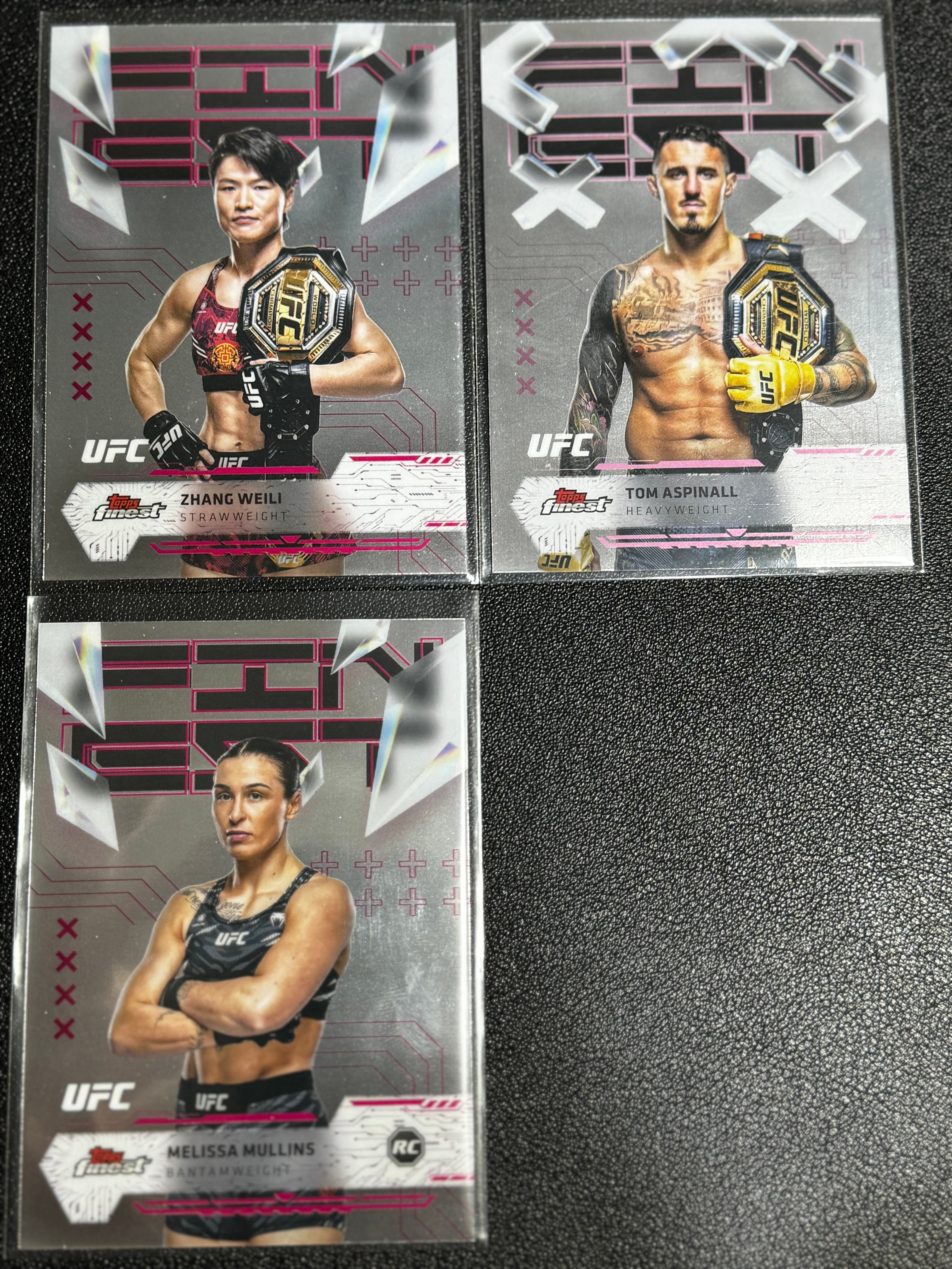 2025 Topps Finest UFC 综合格斗 Base 张伟丽 Zhang Weili 汤姆・阿斯皮纳尔 Tom Aspinall 穆林斯 Melissa Mullins LWDG