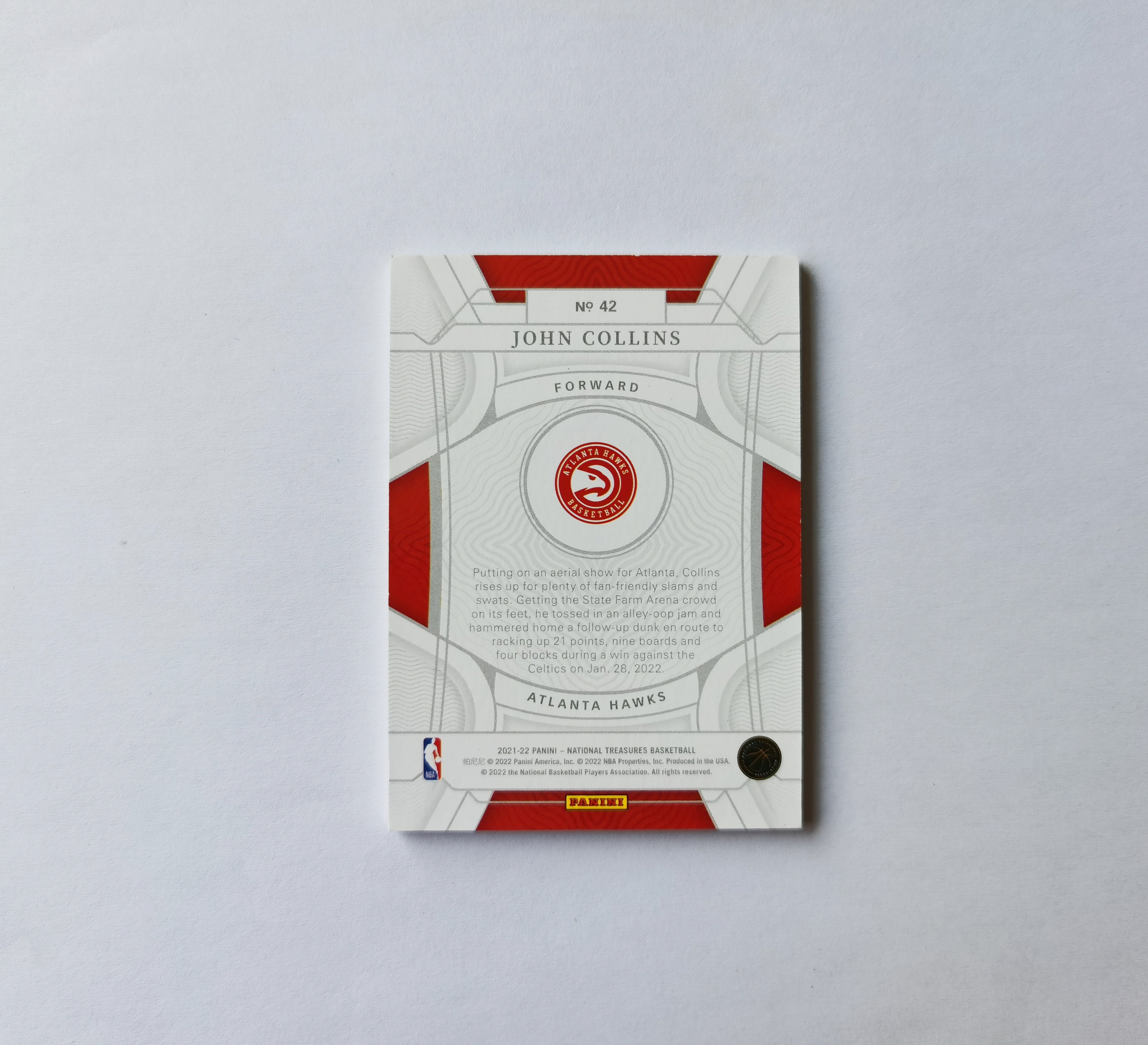 里脊拍卖 2021-22 imm 约翰 科林斯 1/1 1 OF 1 one of one 湖水蓝 老鹰 爵士 快船 马刺 柯林斯 哈登 保罗 伦纳德 卡品如图 超级经典 收藏佳品 (送卡具)