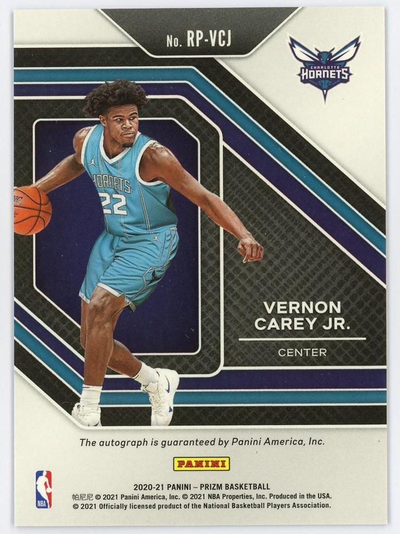 2020-21 Panini Prizm Vernon Carey Jr. RC 弗农凯里 pz 签字 Penmanship 黄蜂 卡品如图 0YQ3/11.16
