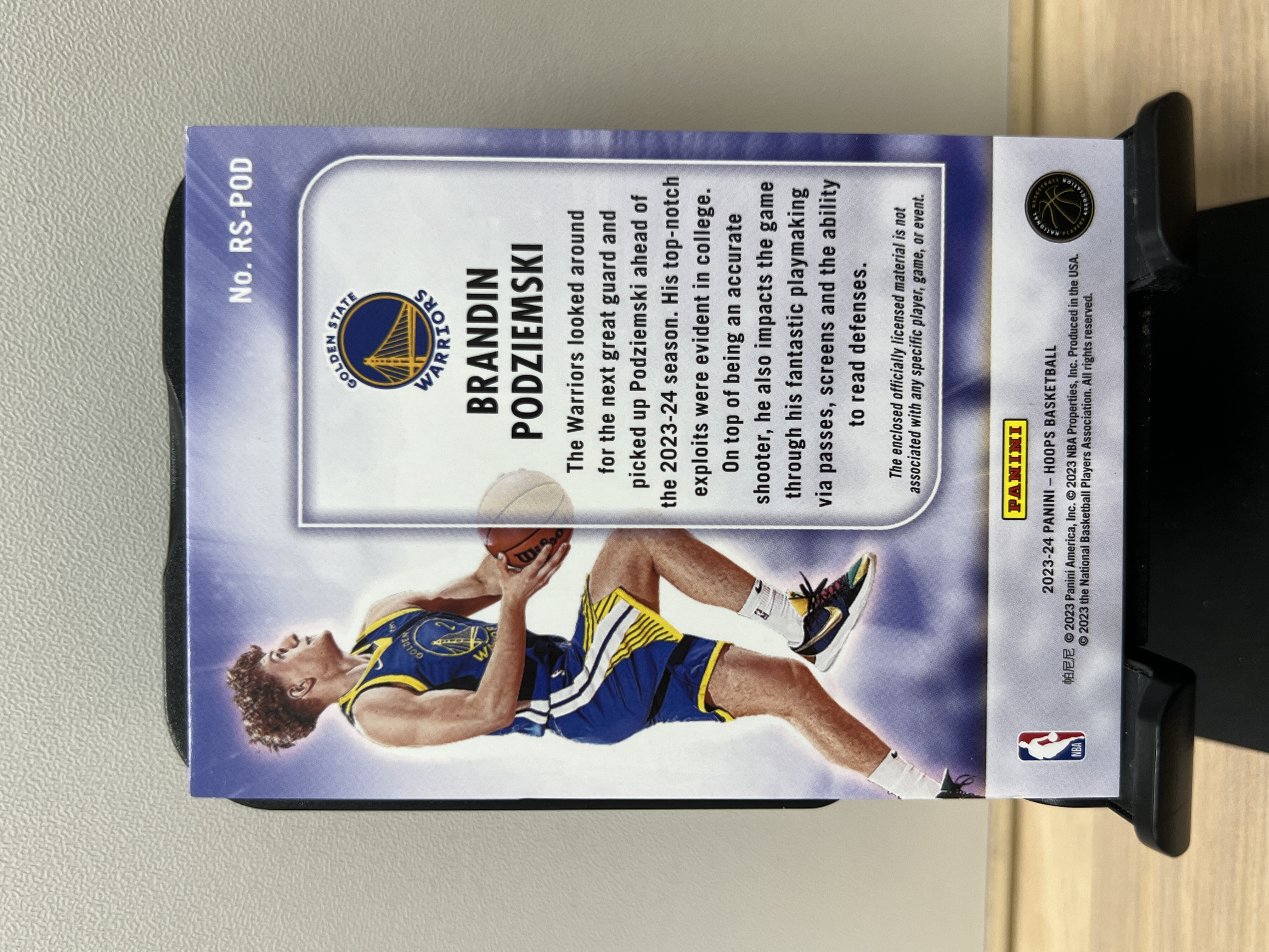 2023-24 Panini NBA Hoops Brandin Podziemski 波杰姆斯基 金州勇士队 物料