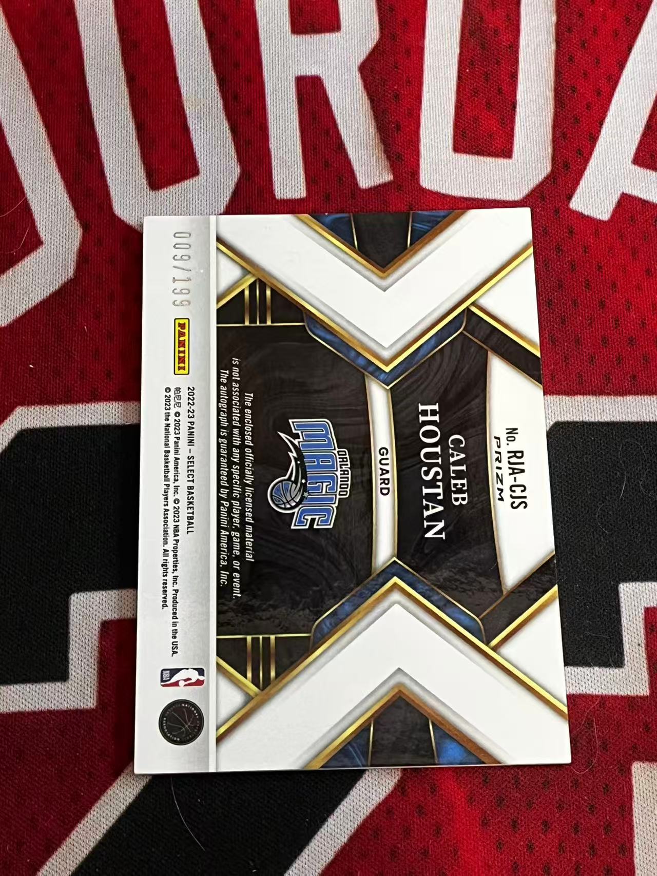 【接寄拍】2022-23 PANINI SELECT 魔术 新秀RC 凯莱布休斯坦 199编 RJA 球衣物料切割签字卡 银折 折射 专收凑套必备【烂臭嘴拍卖】