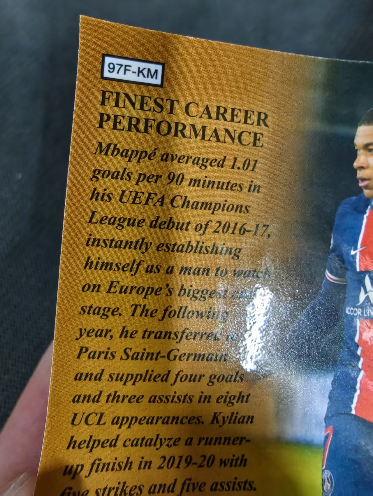 【可合并,不累计】 2021 Topps Finest Kylian Mbappe 法国 巴黎 皇马 姆巴佩 MASTERS 特卡 双人像 银折 瑕疵如图