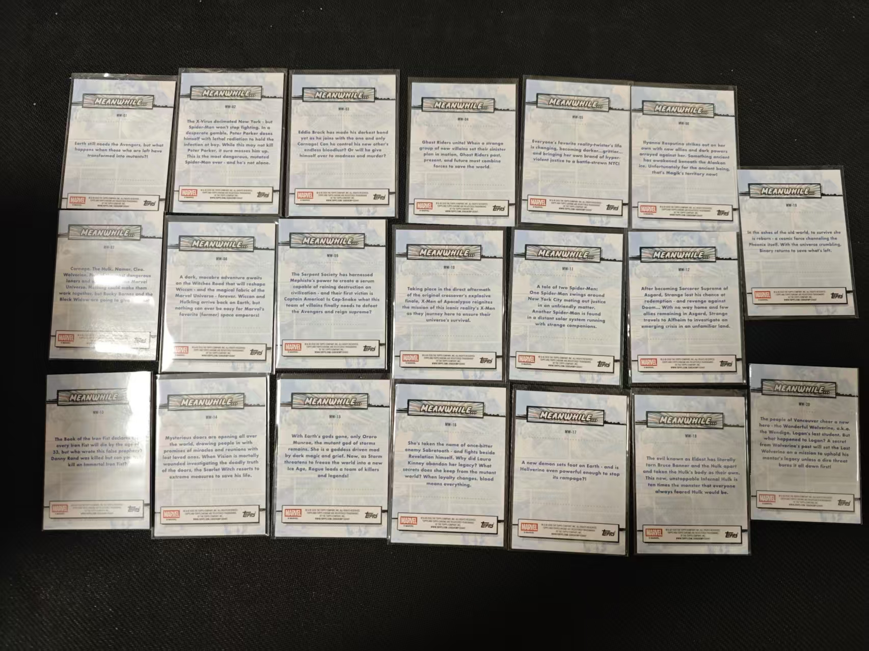 2026 Topps Chrome 与此同时特卡 【有品代卖】漫威 MARVEL 蜘蛛侠 金刚狼 奇异博士 与此同时 特卡 银折 1套20张打包 值得收藏 卡品如图/sushi