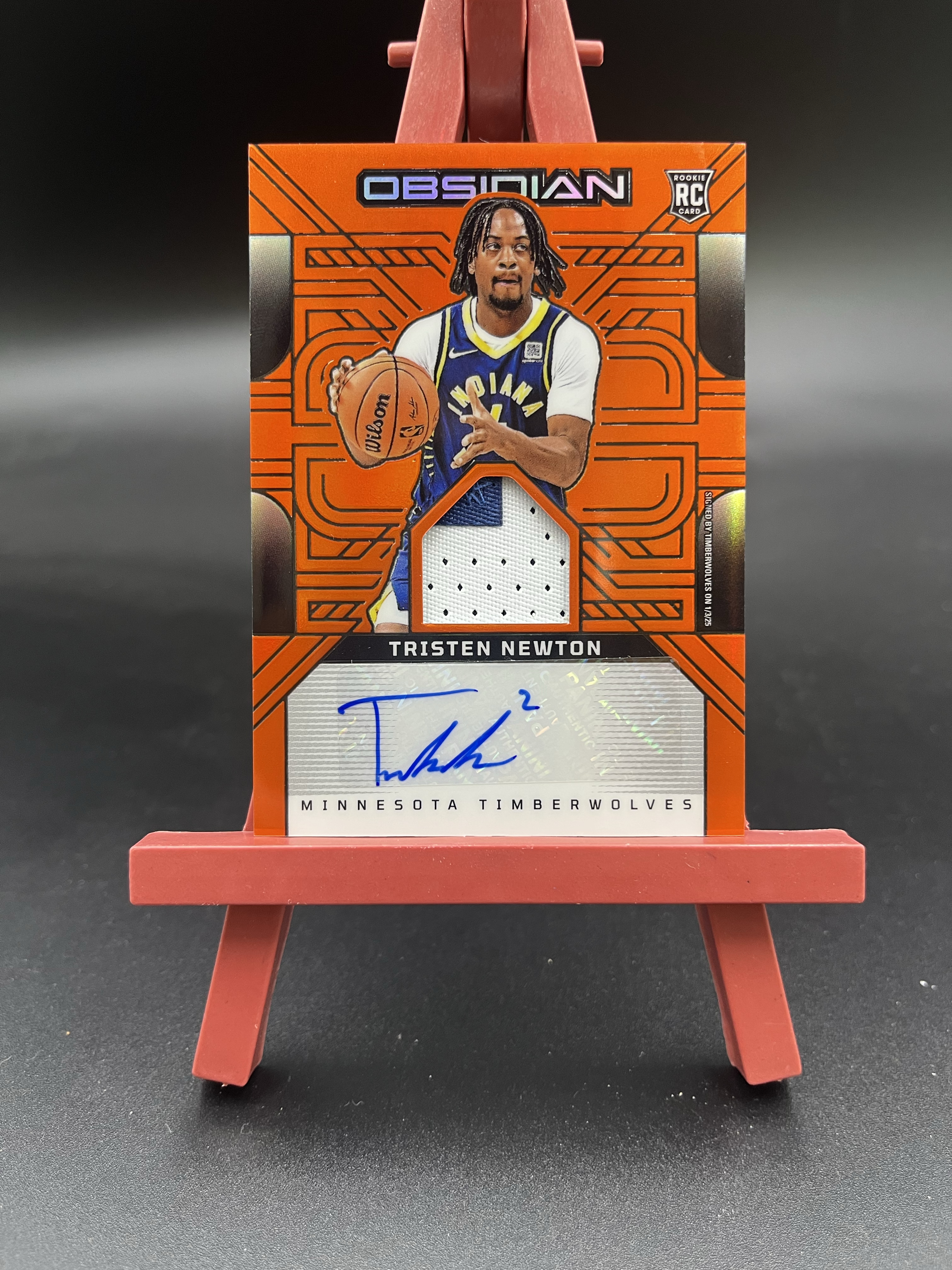 2024-25 Obsidian Tristen Newton RC 特里斯滕 牛顿 90/99编 黑曜石 橙折 折射 RC 新秀RPA 签字 双色球衣物料切割 卡品如图 【优质签字专场】01WZ