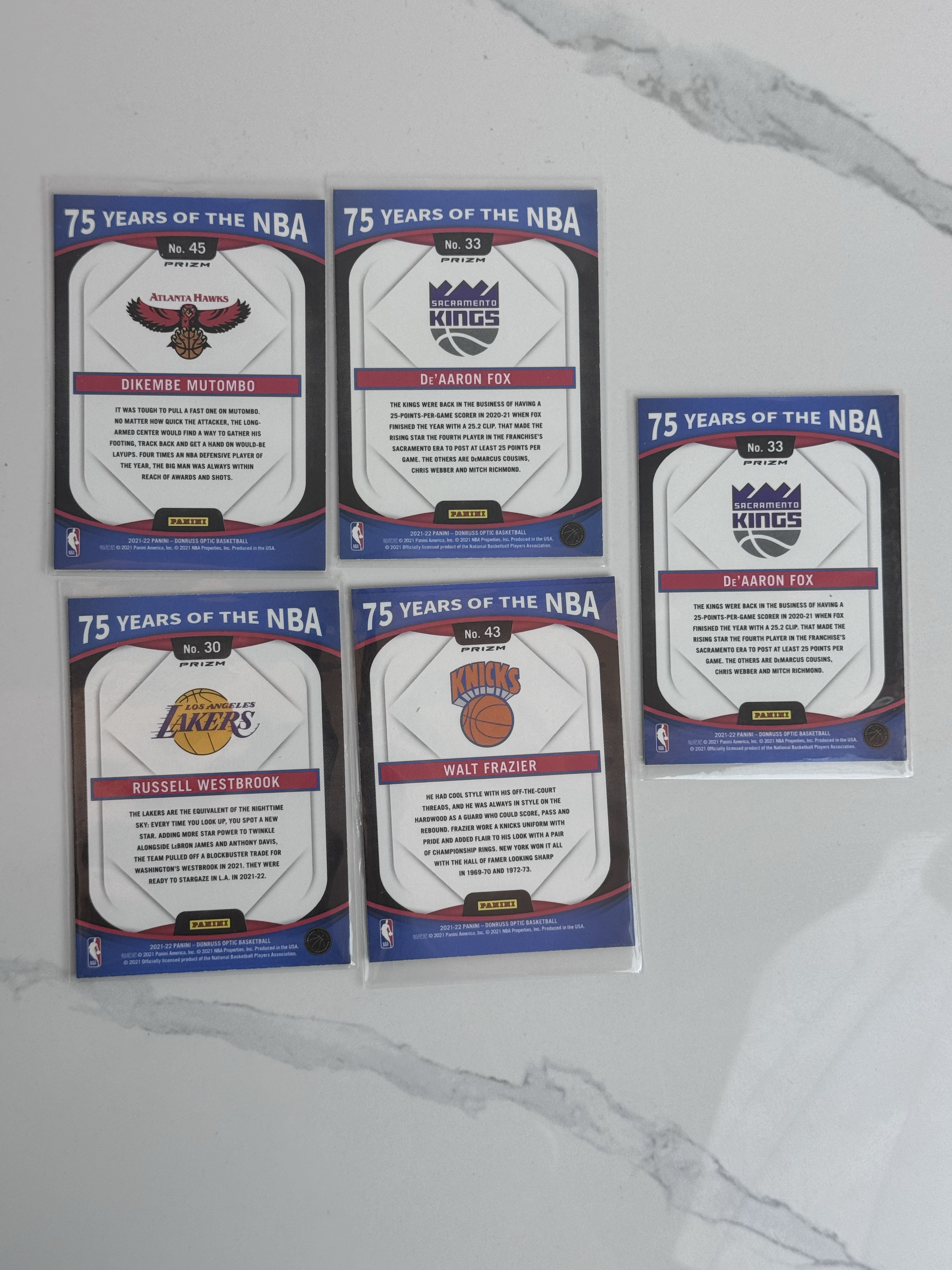 【Roseee代卖】optic 插入 75周年 银折 大比例 福克斯 威少 穆托姆博 等 lot 易水寒4