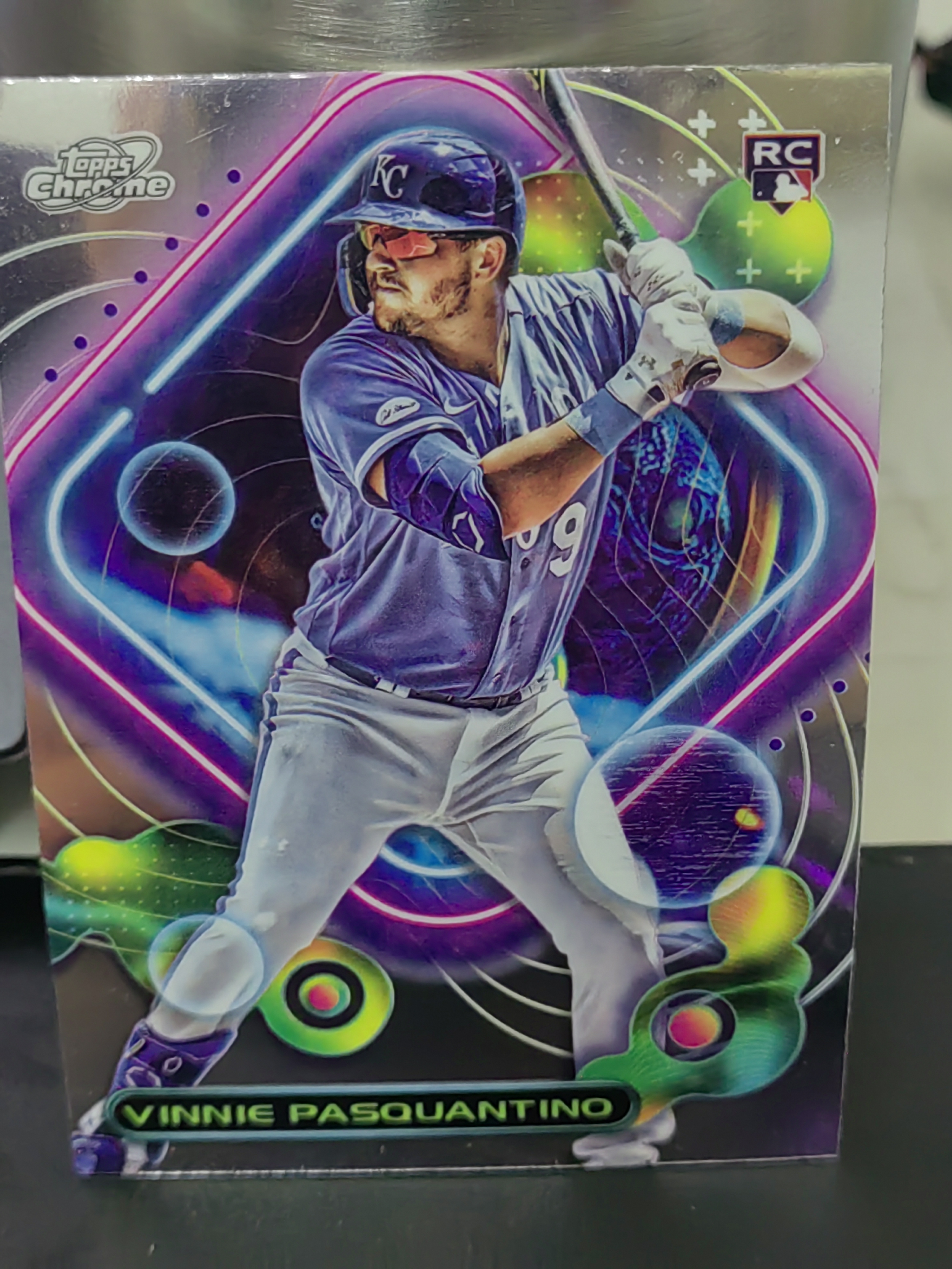 2023 Topps Cosmic Chrome Vinnie Pasquantino RC Topps MLB 新秀 维尼 帕斯昆蒂诺 堪萨斯城皇家 篮 白边白角 不保卡品 卡品如图