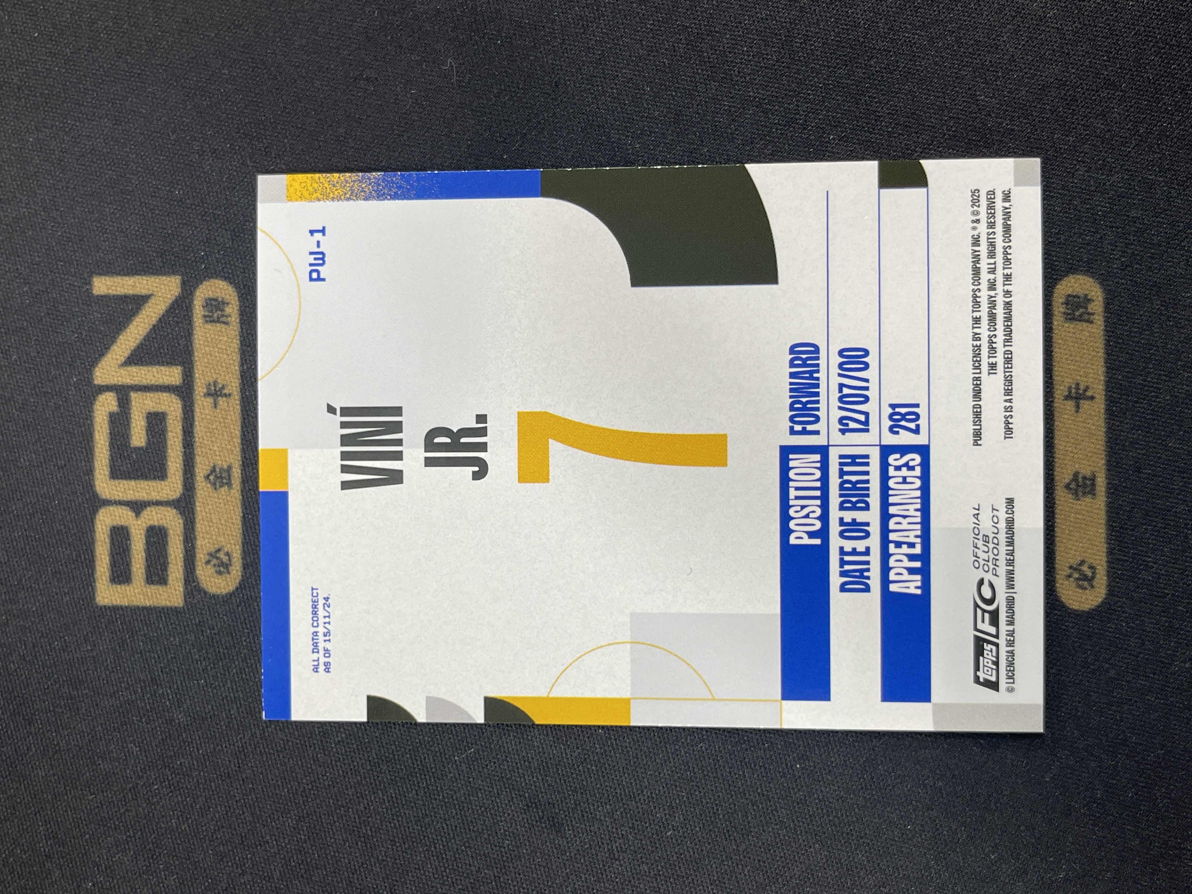 【必金拍卖-可累积】251019DZY 2025 TOPPS REAL MADRID TEAM SET 皇马队盒 维尼修斯Vini Jr. ssp大比例特卡 折射面 卡伤见图 收藏投资首选