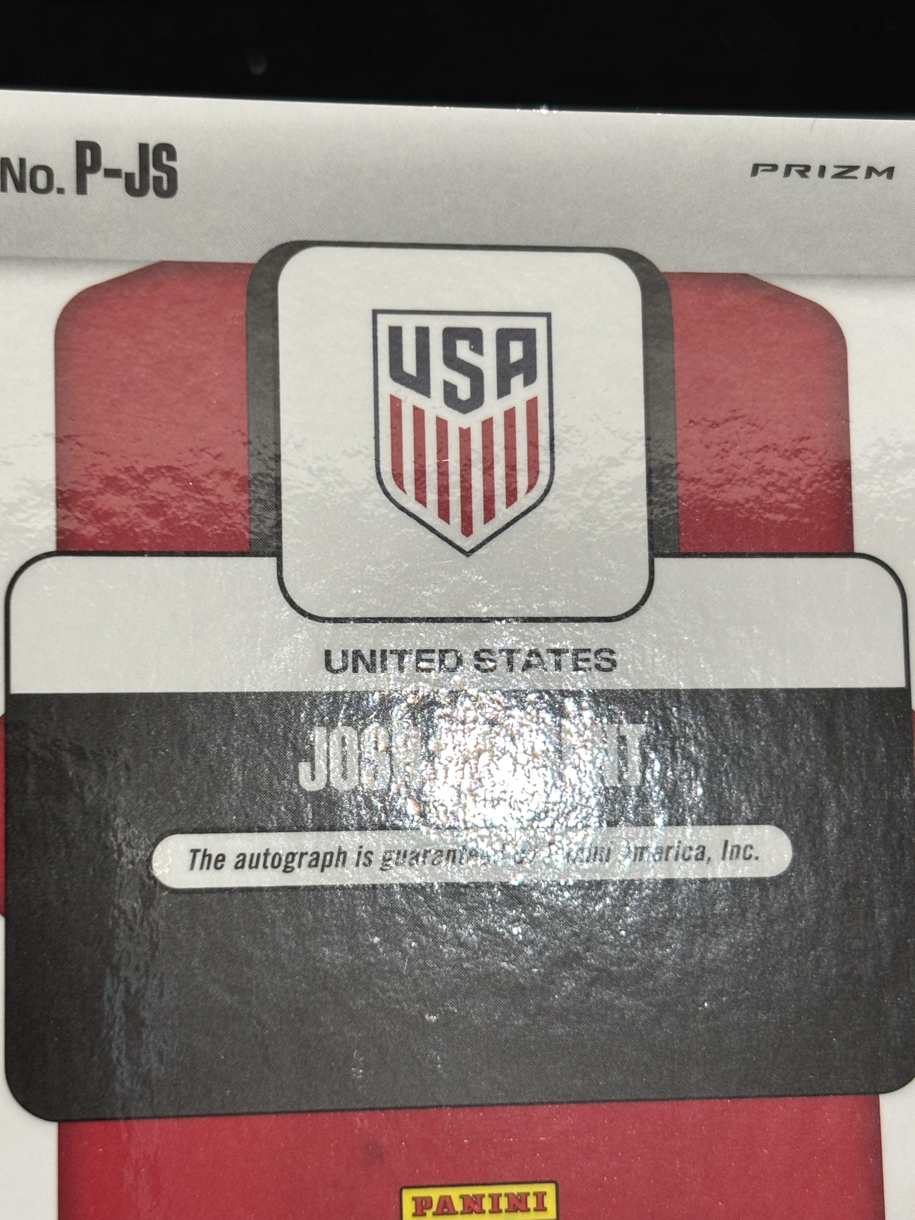 2026 Panini Prizm World Cup Josh Sargent FIFA 世界杯 美国 萨金特 Penmanship 签字 国际独占星星折射 瑕疵如图 - 红豆