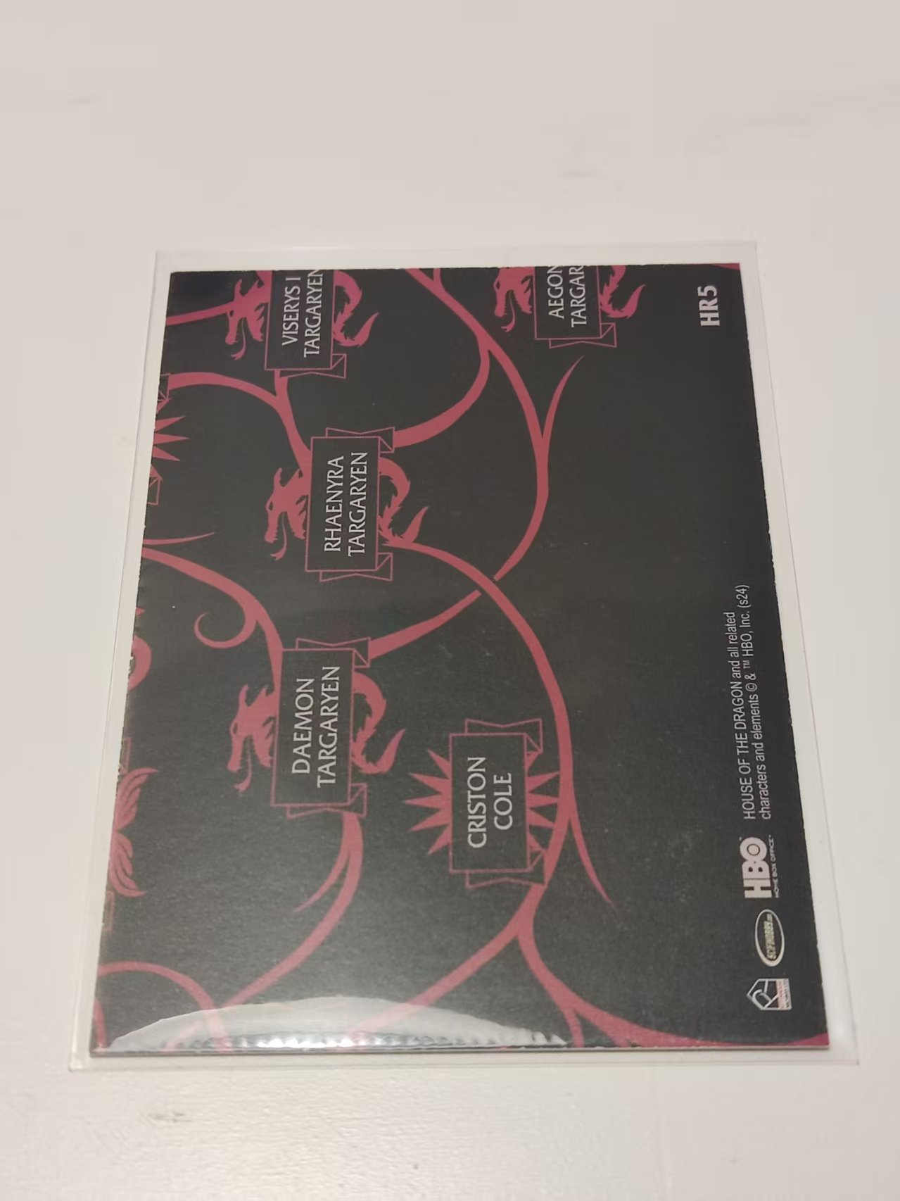 2024 Rittenhouse 龙之家族 权利的游戏 HOUSE OF THE DRAGON 家族纹章 艺术特卡 HR5 收藏凑套必备