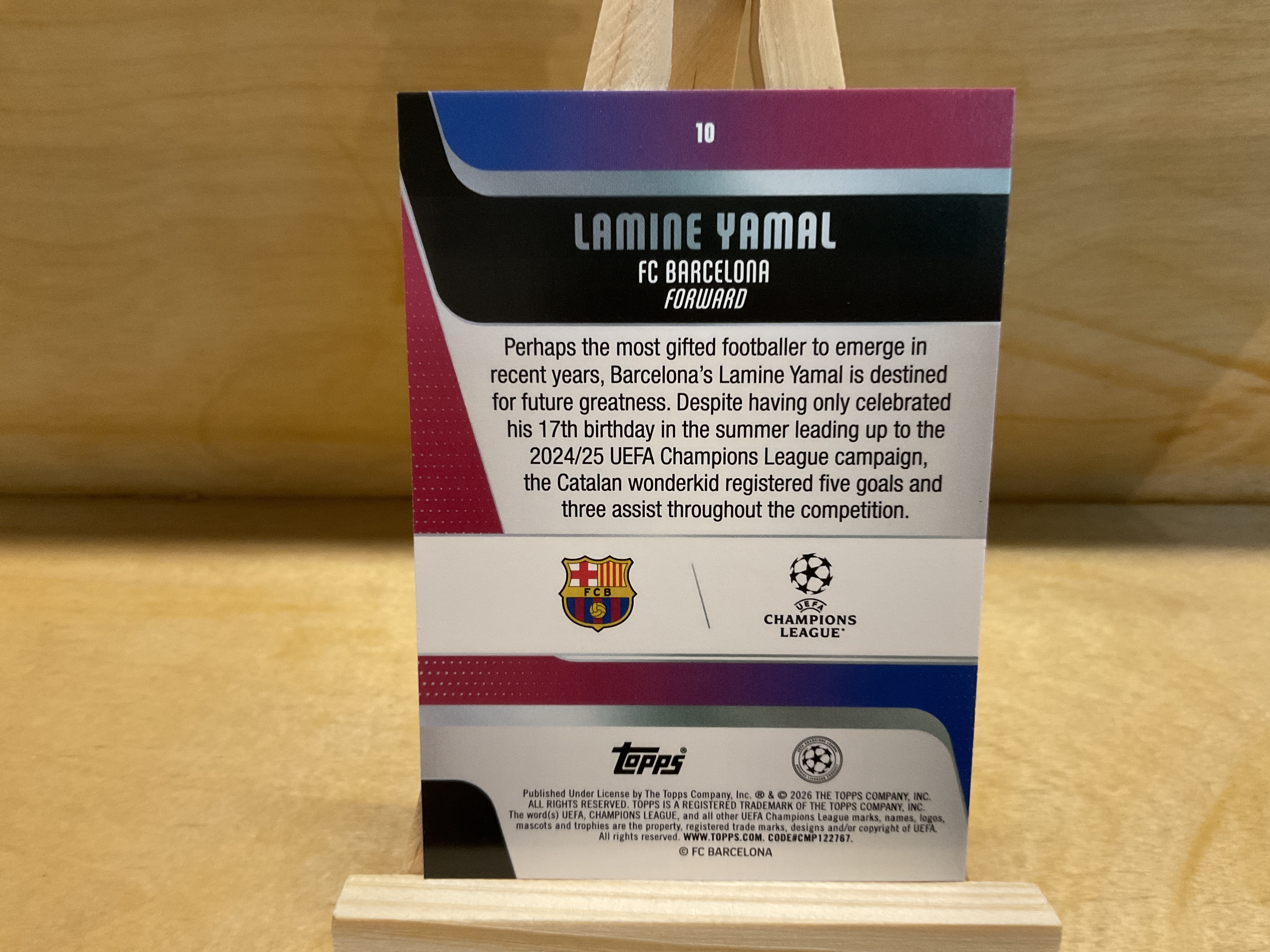 2026 Topps Topps Lamine Yamal #10 亚马尔 UCC 巴萨 巴塞罗那 拉明 欧冠 西班牙 Champions base