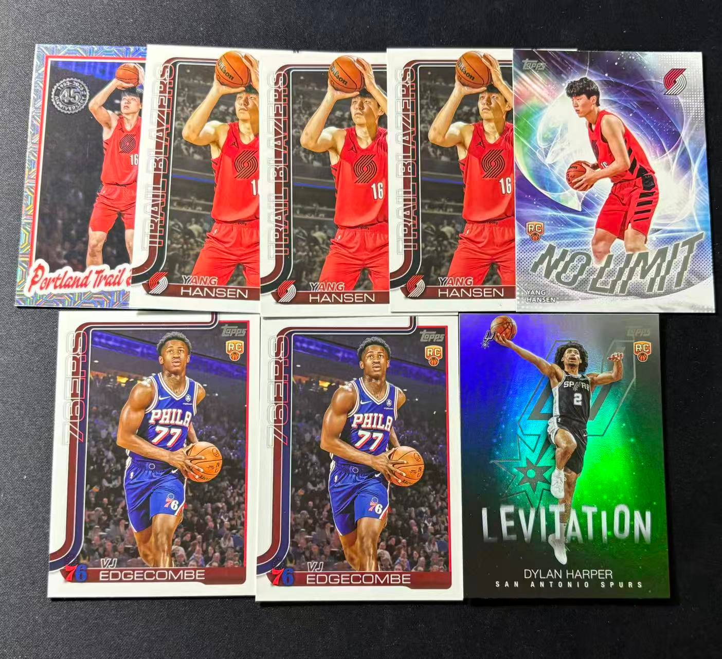 【梦卡拍卖】2025-26 Topps Flagship 8张lot 杨瀚森 新秀rc 迪伦 哈珀 折射 VJ埃奇库姆 #DD# Dada