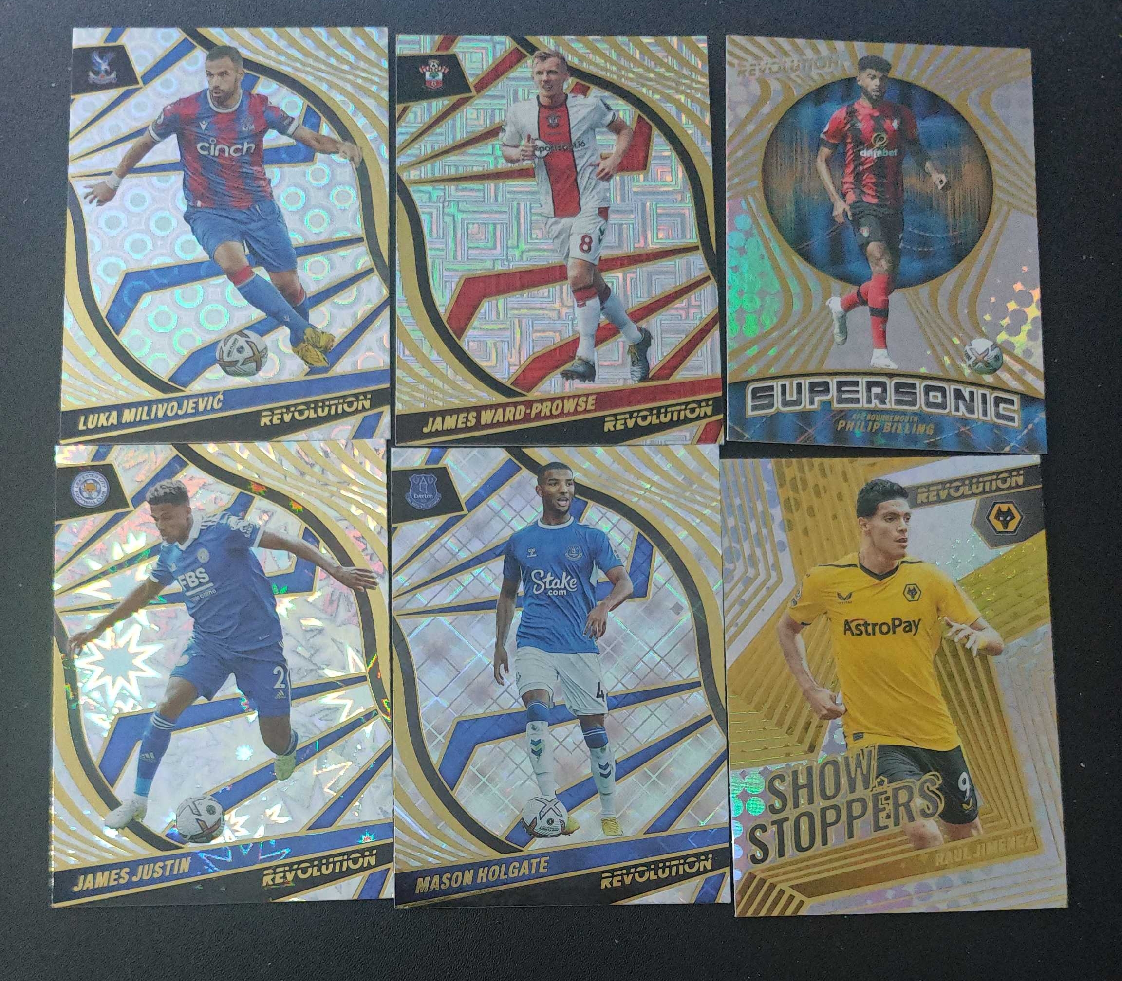 2024-2025 帕尼尼 Topps 英超 狼队 莱切斯特城 水晶宫 埃弗顿 特卡 银折 RC 新秀 卡品如图 lot 6张打包 【可合并不累计】