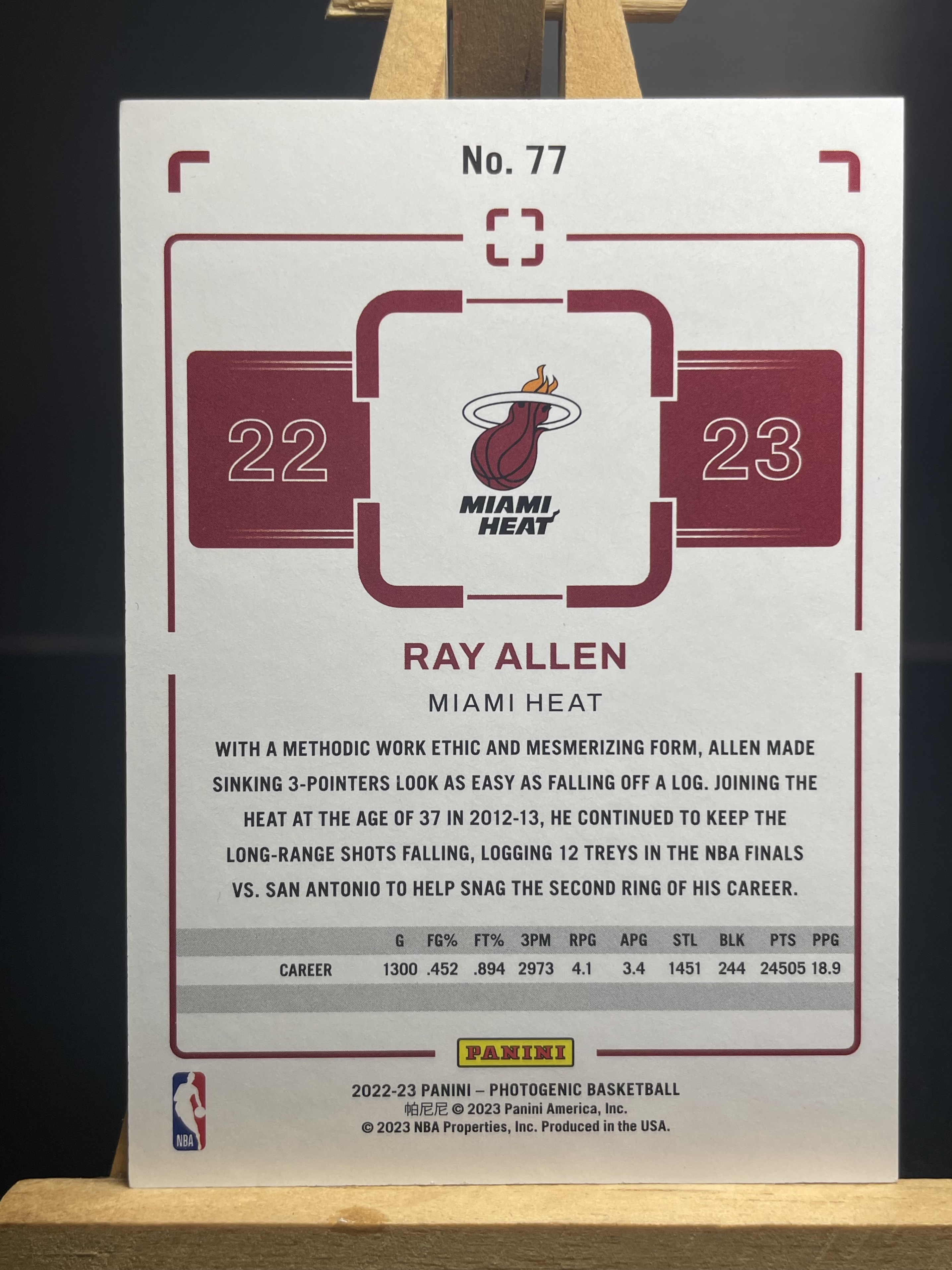 (B3) 2022-23 PANINI 上镜系列 雷阿伦 热火 近期大热球星 收藏凑套必备 卡品如图 !!!