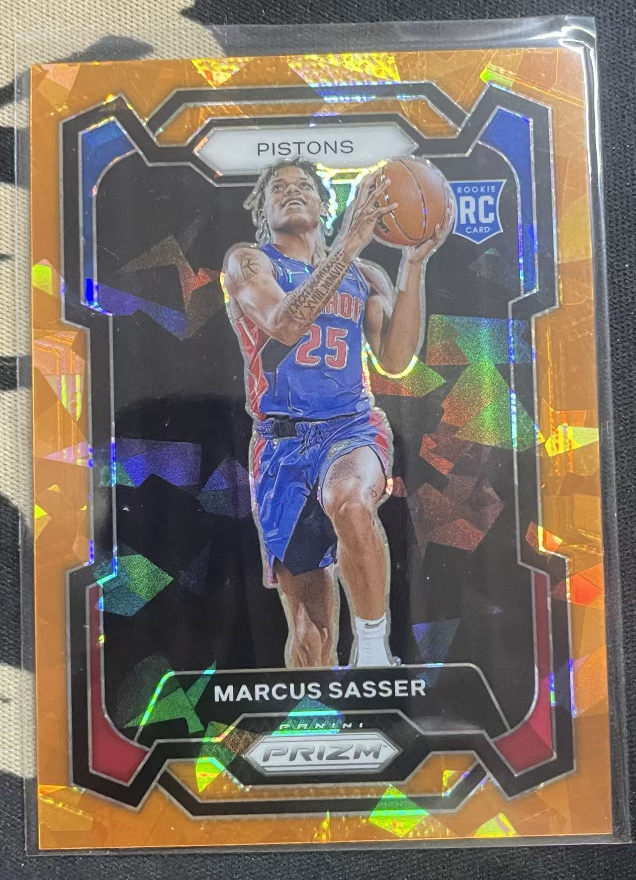 2023-24 Panini Prizm Marcus Sasser 马库斯·萨瑟 活塞 rc 新秀年 橙碎冰 碎冰折 折射 适合彩虹 值得收藏(猴子卡社)