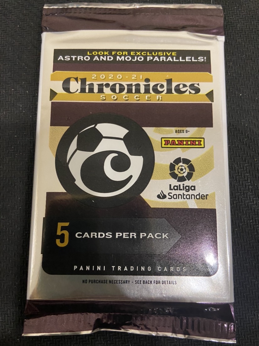 2020-21 Panini Chronicles 编年史 肥包 西甲包 每包5张卡 寻找 紫mojo 梅西 RC 球票 佩德里 巴尔韦德 马拉多纳 卡西利亚斯 维尼修斯 以及众多西甲球星 星星折