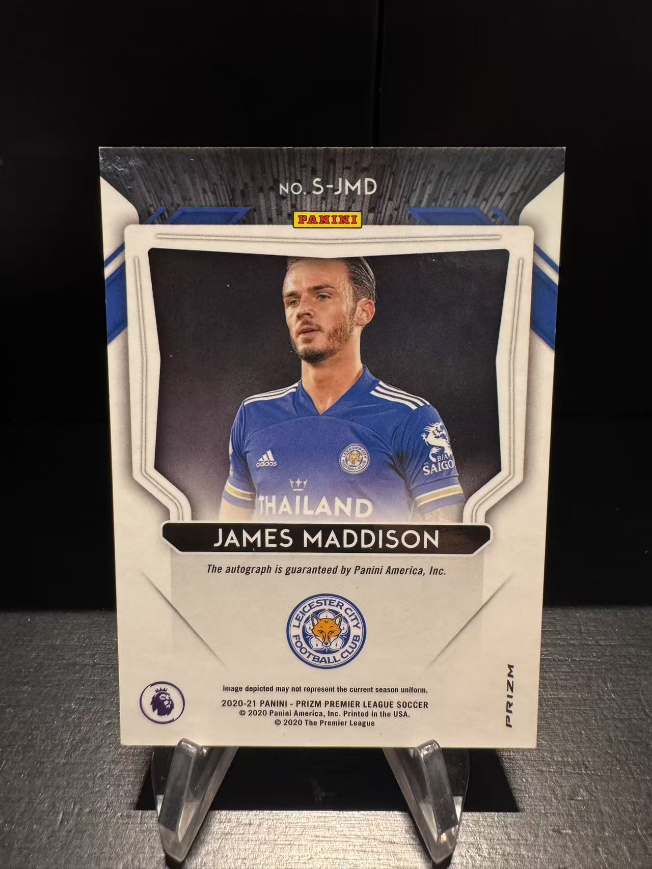 龖2020-21 PANINI PRIZM JAMES MADDISON 詹姆斯 麦迪逊 签字 红折签 红折 莱斯特城 热刺 英格兰 欧联冠军 英超 卡品如图 MJ002L