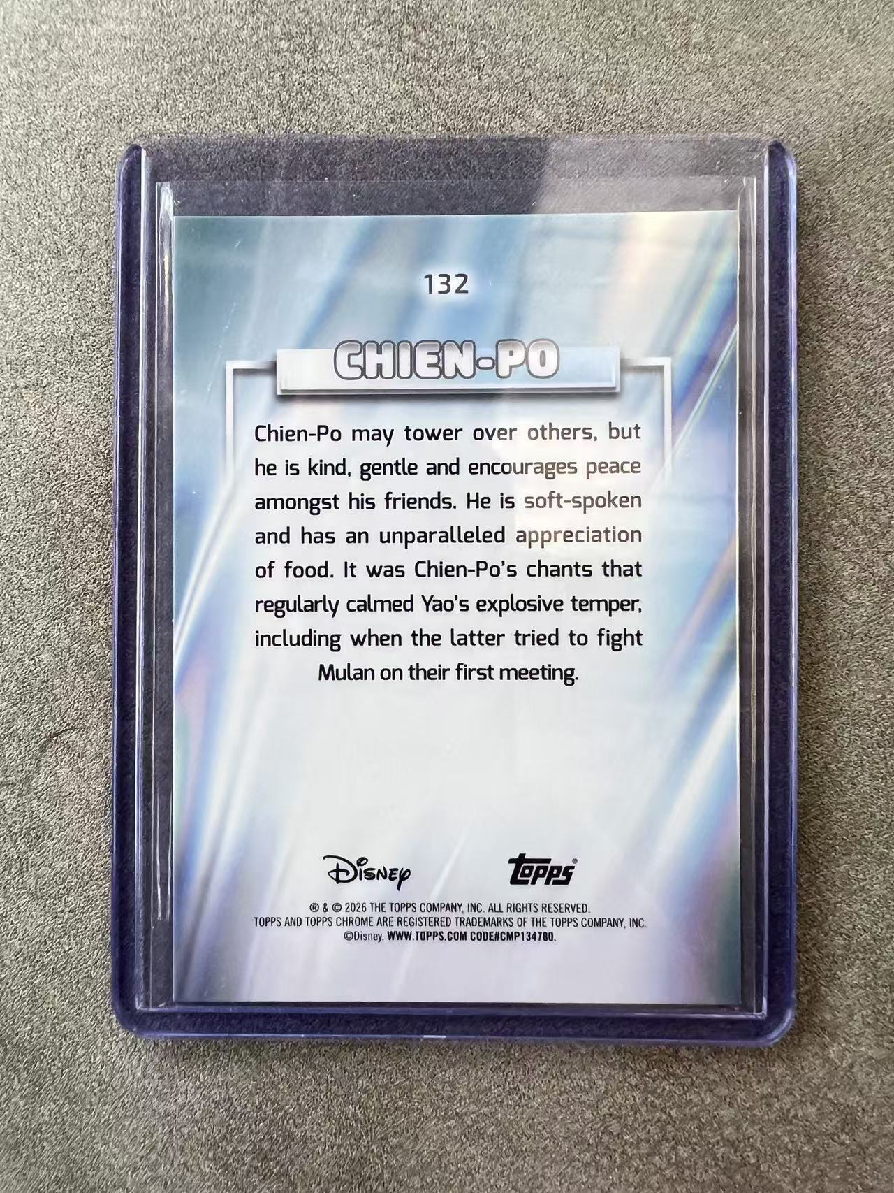 8150【330球星卡实体店代卖】2026 Topps Chrome TC Disney 迪斯尼 Chien-Po 金宝 粉折 215/250编 (UK23)
