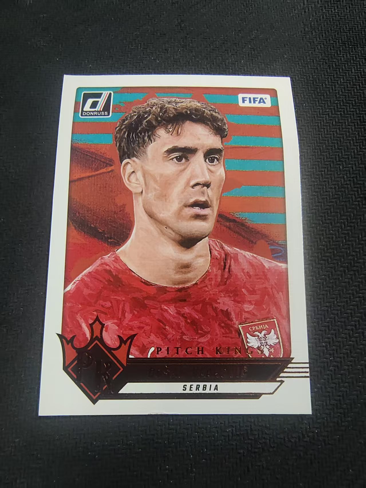 【可合并,不累计】2024-25 Panini Donruss dusan vlahovic 杜尚 弗拉霍维奇 塞尔维亚 油画特卡 FIFA杜蕾斯 划痕 边角瑕疵 #14